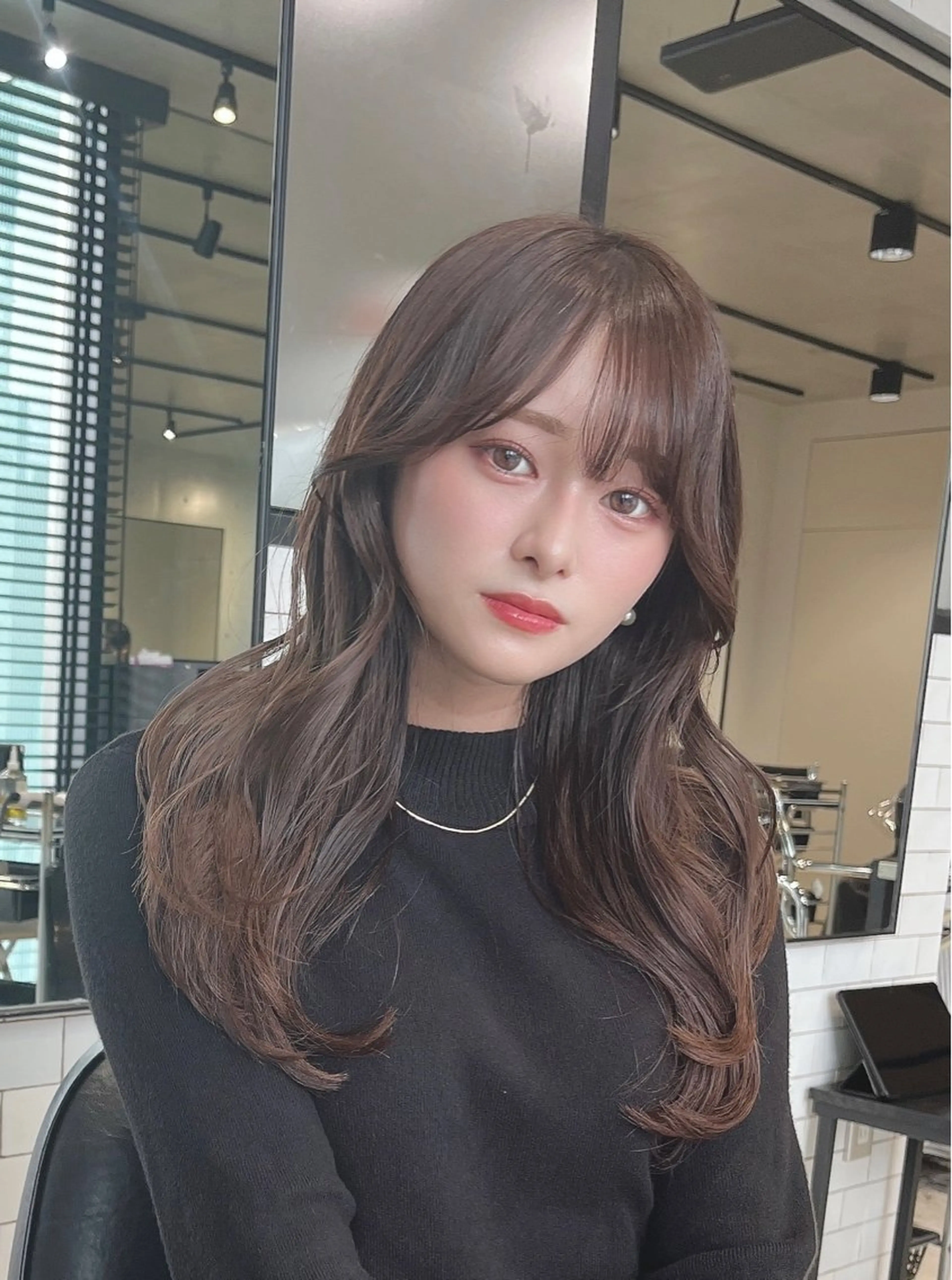 ミディアム カラー カット ヘアカラー トリートメント 🌫️大人韓国ヘア 🌫️naoyaのヘアスタイル