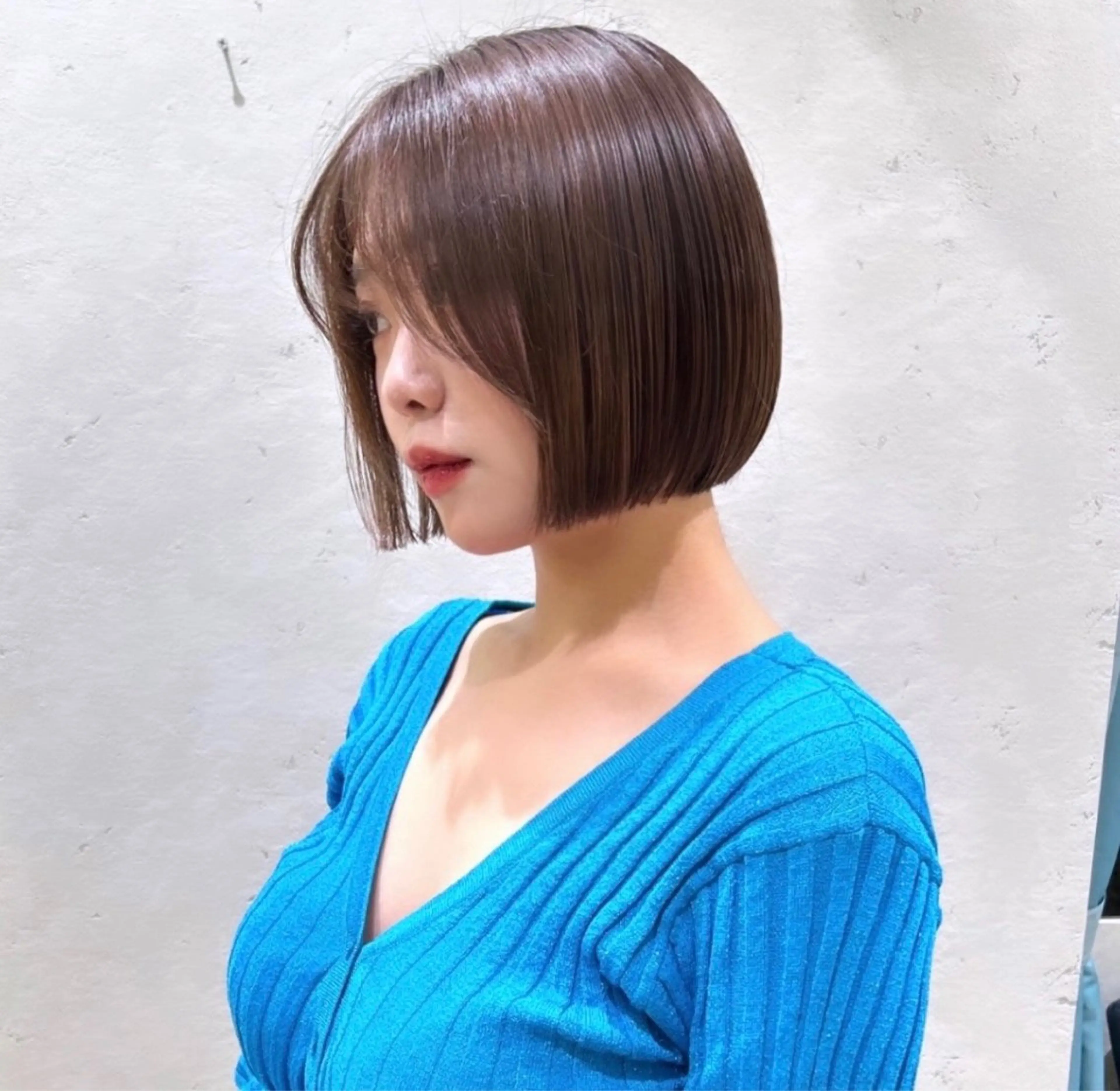 ヘアカラー トリートメント 莉乃/縮毛矯正/髪質 改善/艶カラーのヘアスタイル