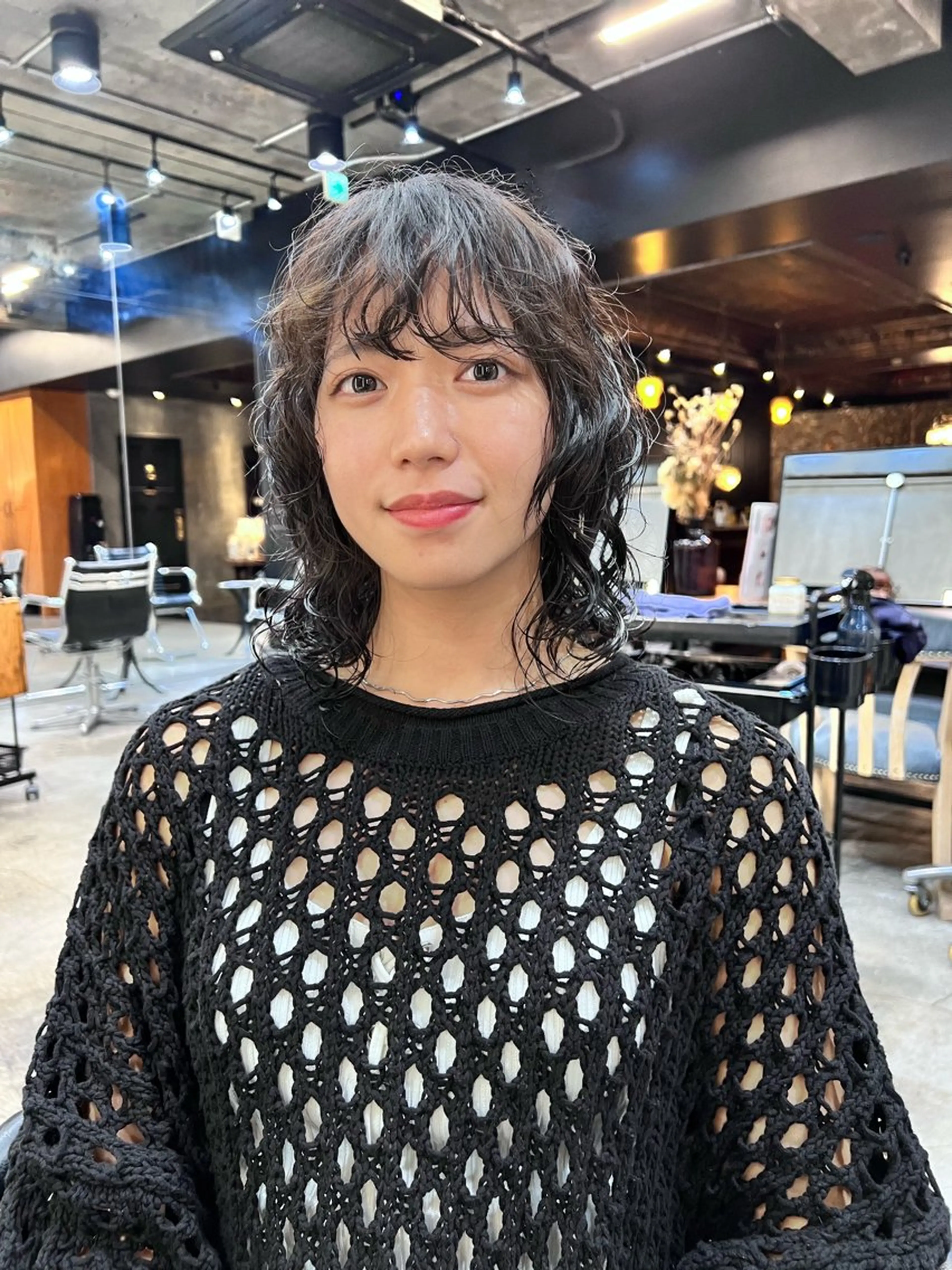 ミディアム カラー パーマ カット パーマ トリートメント haco＋所属・圧倒的デザイン力 店長🎨RENAのヘアスタイル