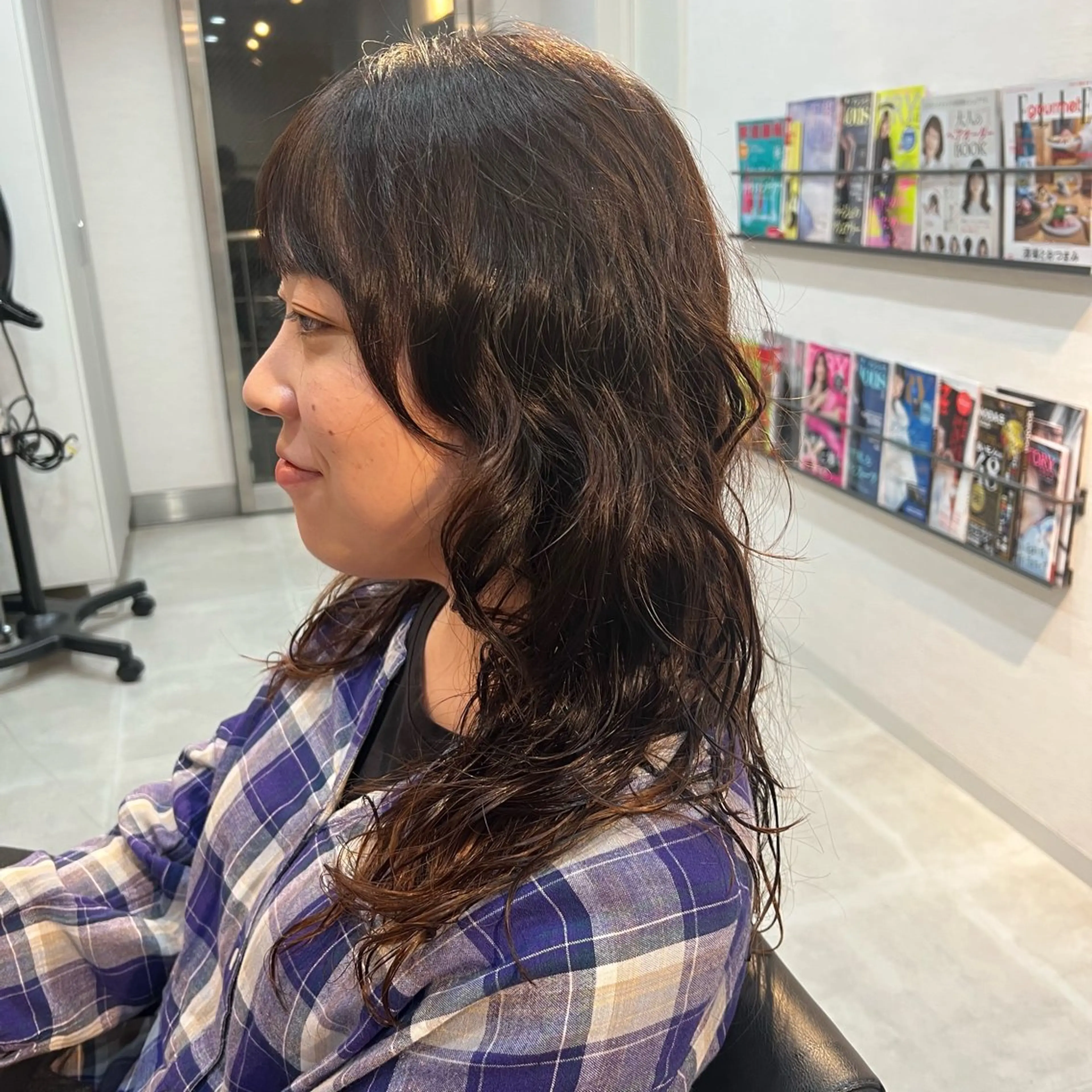 ロング パーマ ウルフカット hair salon  N所属・透明感カラー/艶髪 🌷ちばなお🌷のヘアスタイル