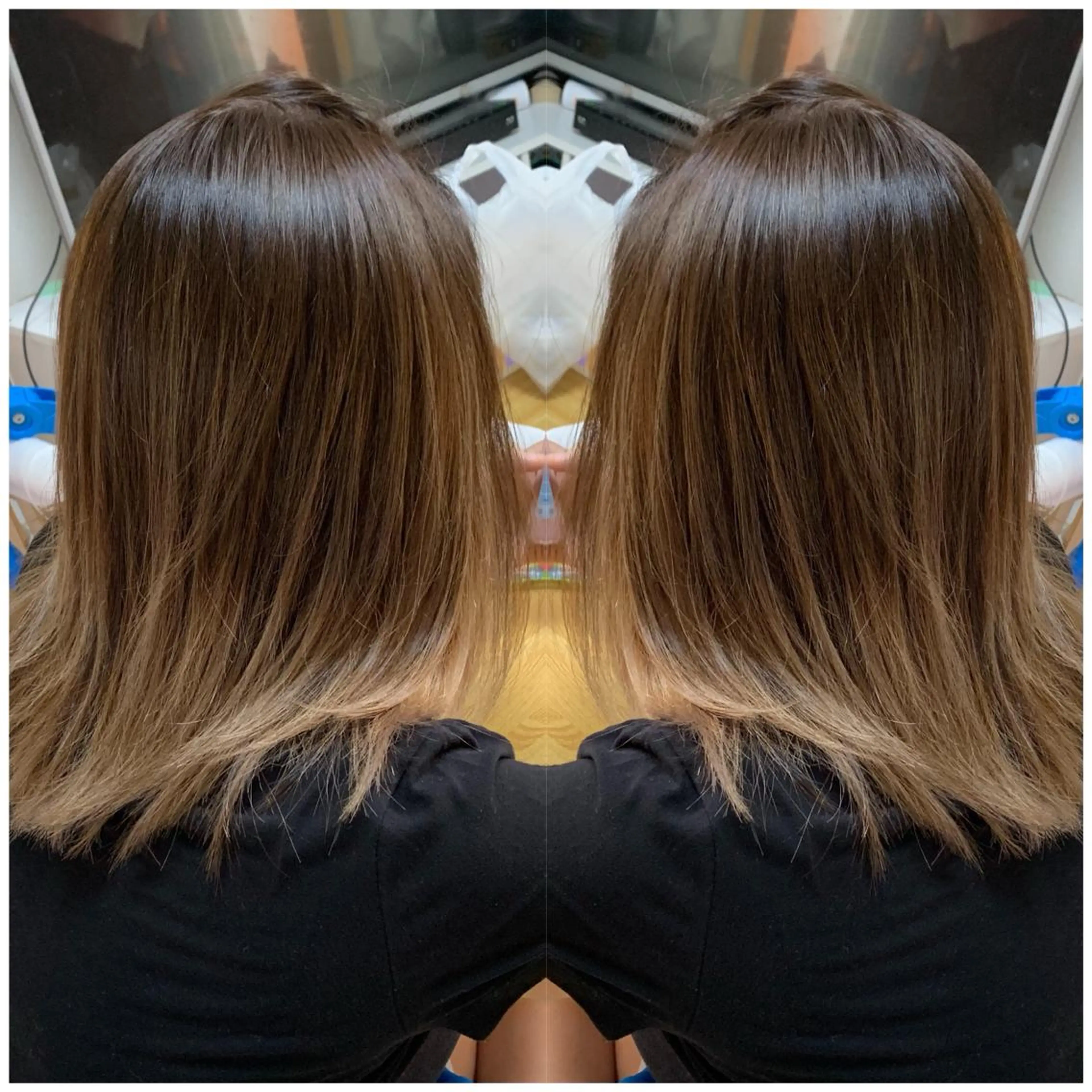 セミロング カラー グラデーションカラー GOTODAYシェアサロン所属・天野 利咲のヘアスタイル