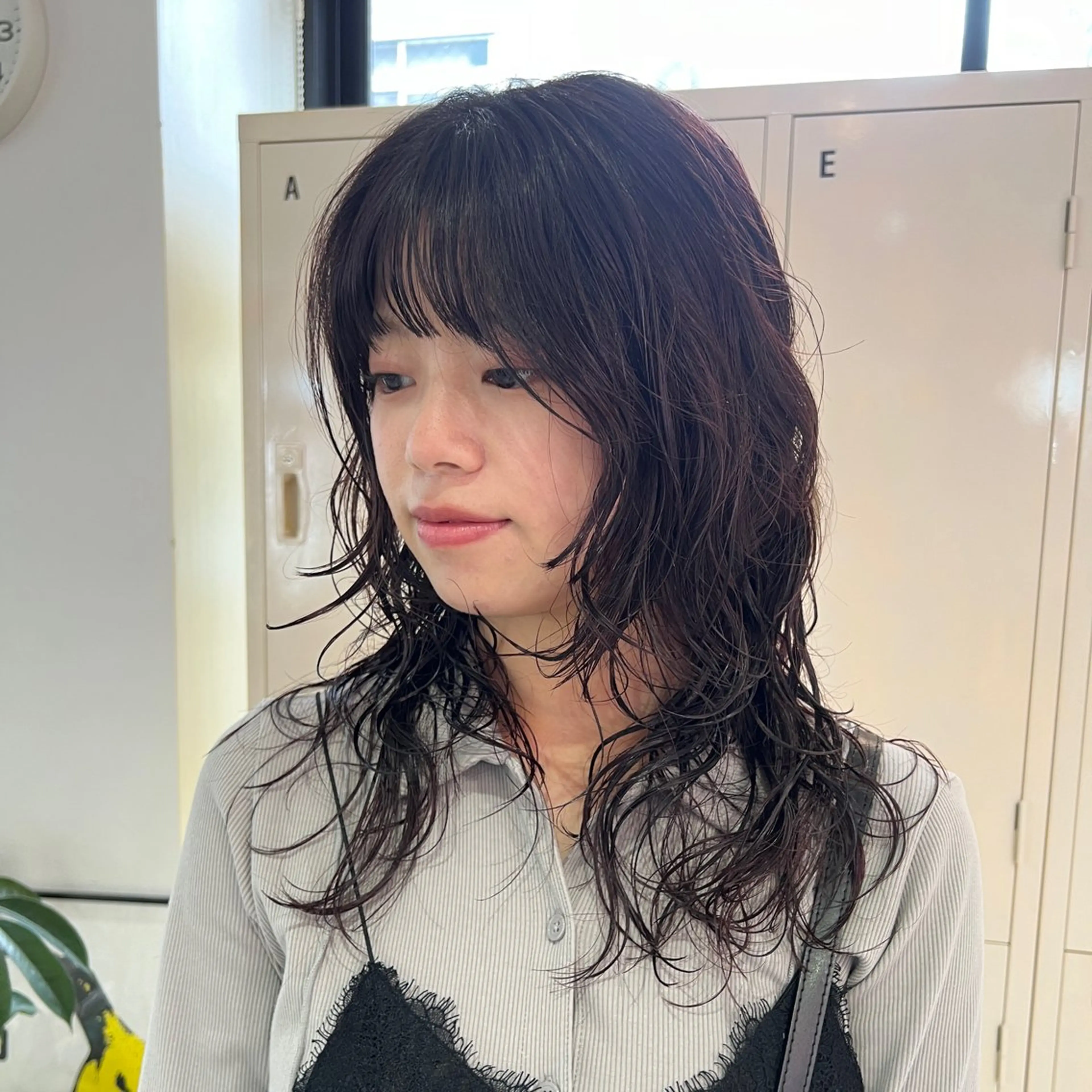 セミロング パーマ カット ヘアカラー パーマ トリートメント トレンドボブ /ミリヤのヘアスタイル