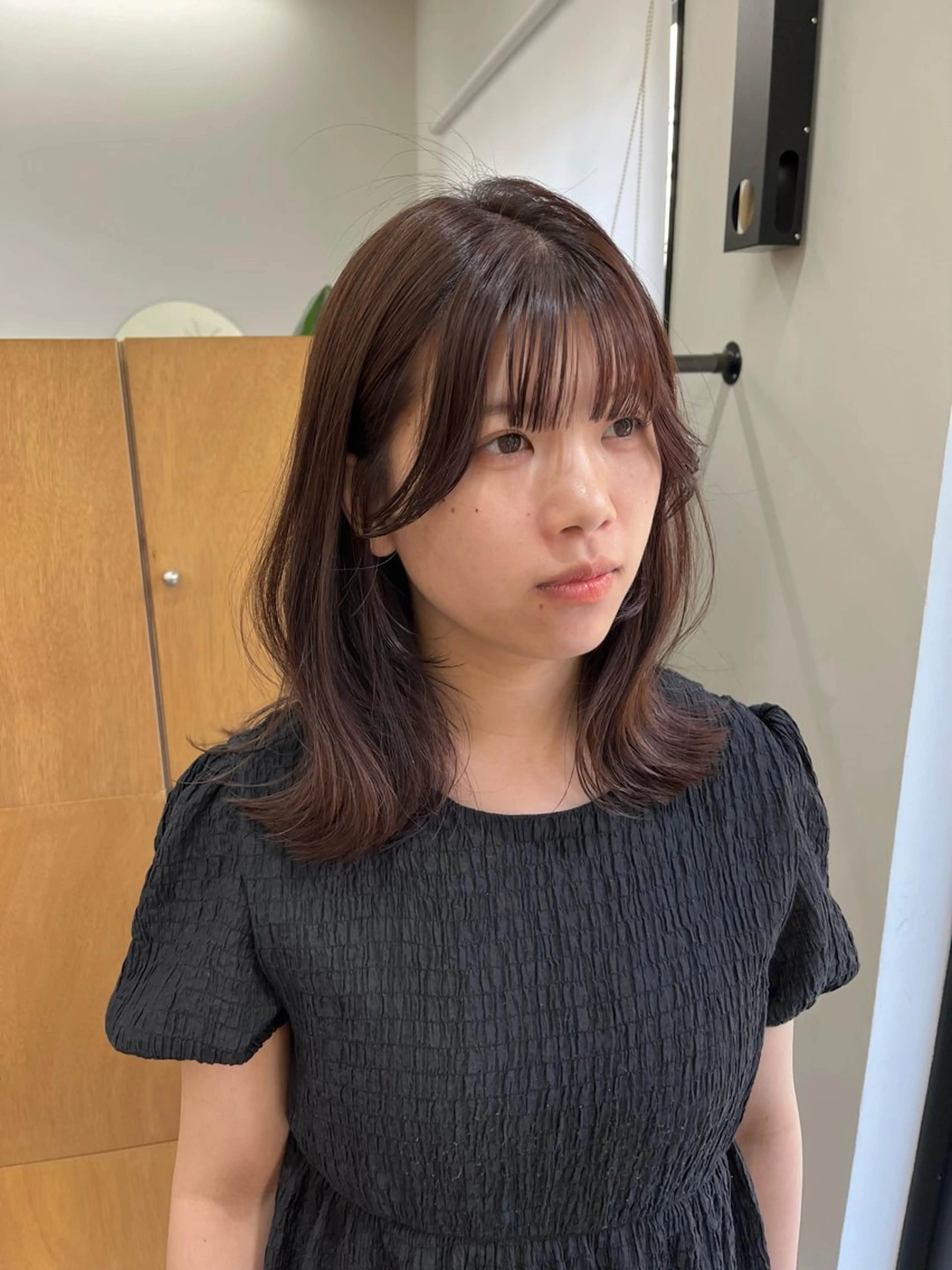 セミロング カラー ブラウンカラー チョコレートブラウン カット ヘアカラー miyu /レイヤー/ブリーチのヘアスタイル