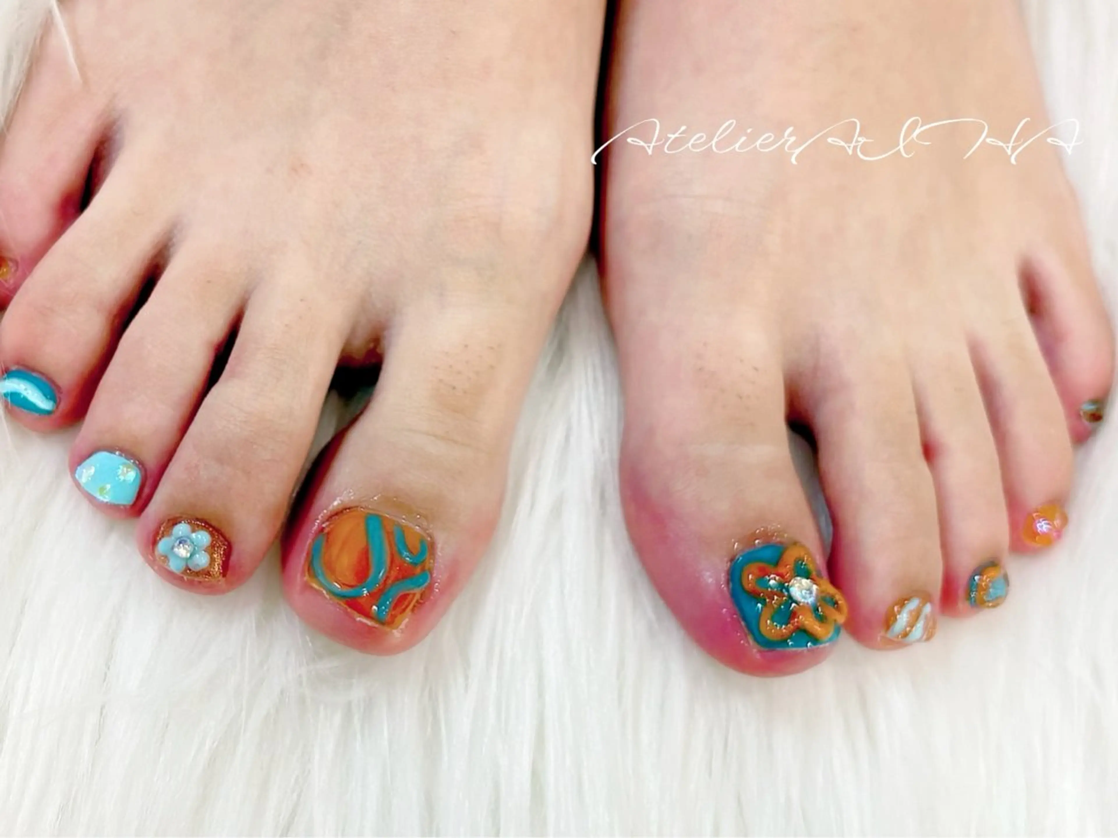 ネイル フットネイル nail&eyelashsalon atelier fam上本町店所属・アトリエ FAMのネイルデザイン