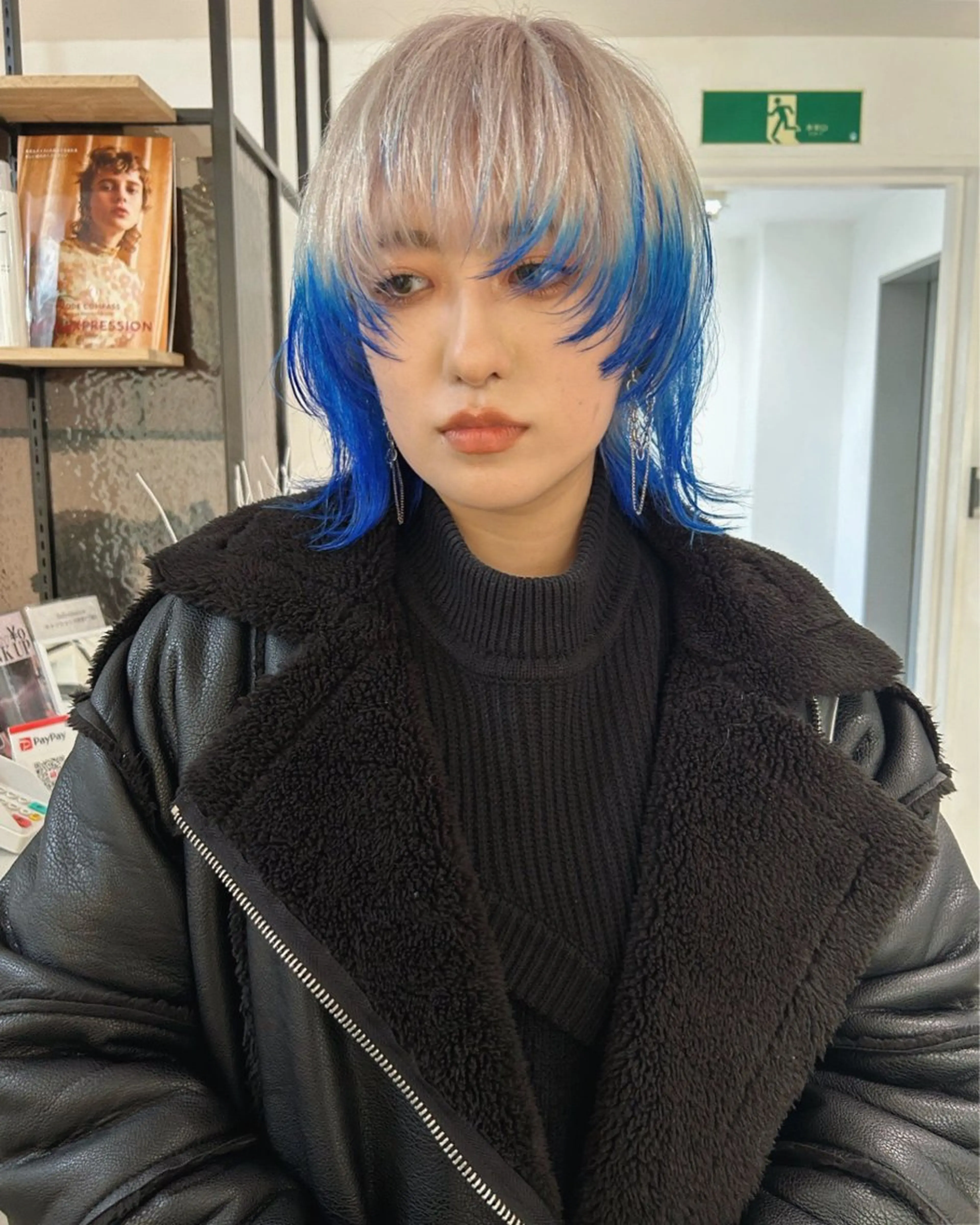 ミディアム カラー ブリーチ ケアブリーチ デザインカラー ボブ ウルフカット カット ヘアカラー トリートメント Loom.所属・村上雅人 ナチュラルモードのヘアスタイル