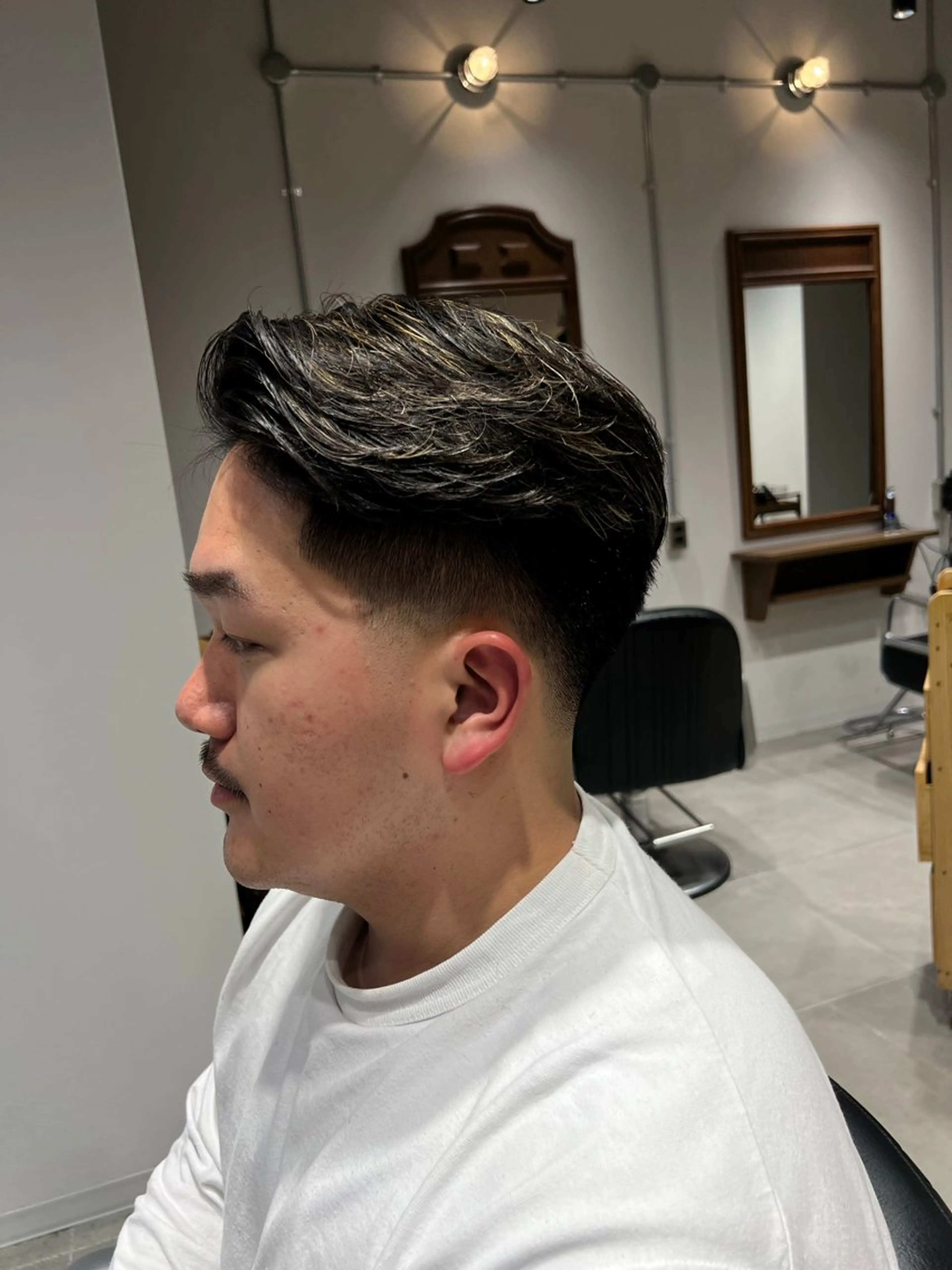 ショート パーマ メンズ フェードカット GROOMER/S  TOKYO 渋谷店所属・石丸 聖のヘアスタイル