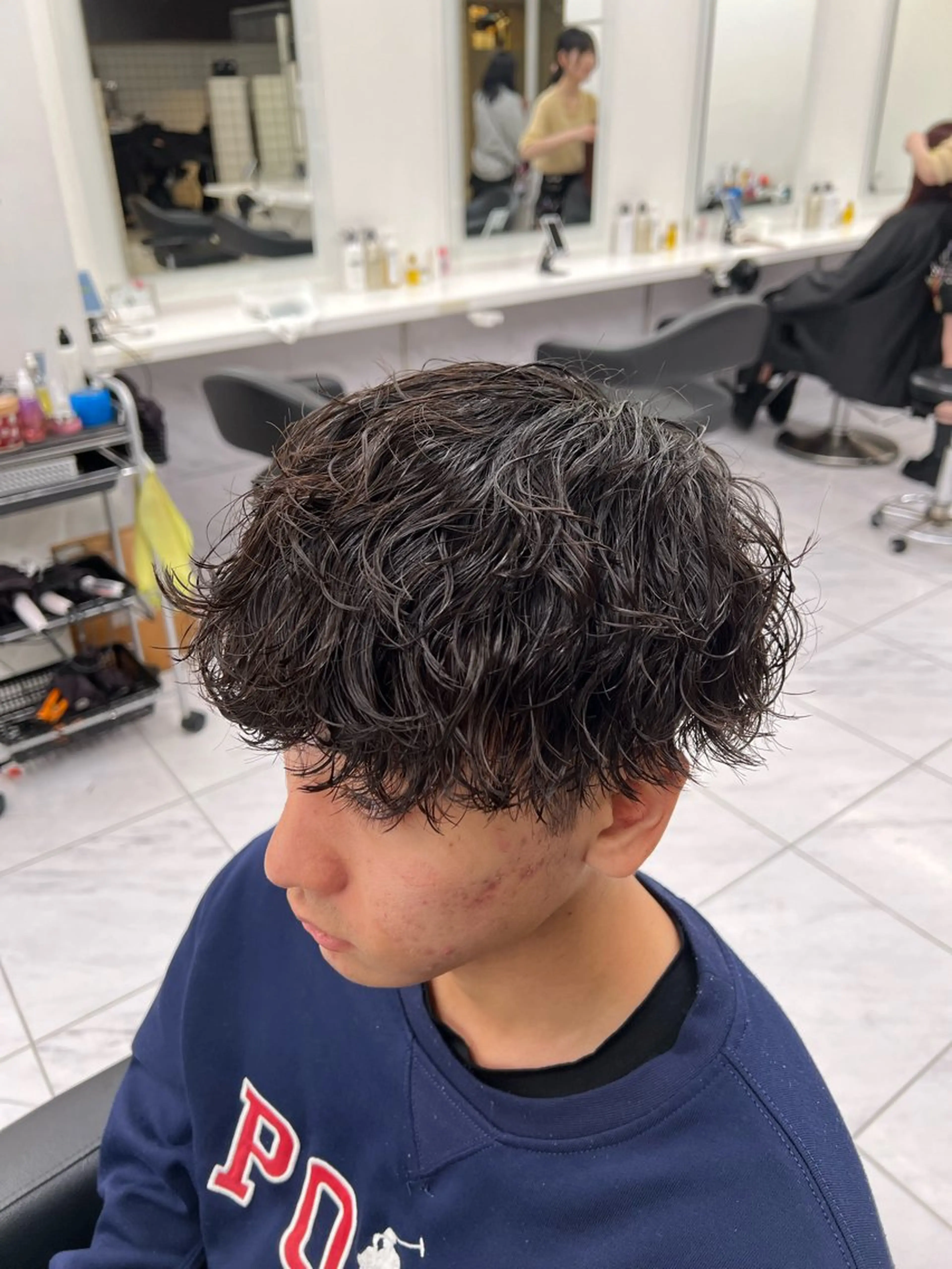 ロング カラー カット パーマ 韓国レイヤーカット /REIのヘアスタイル