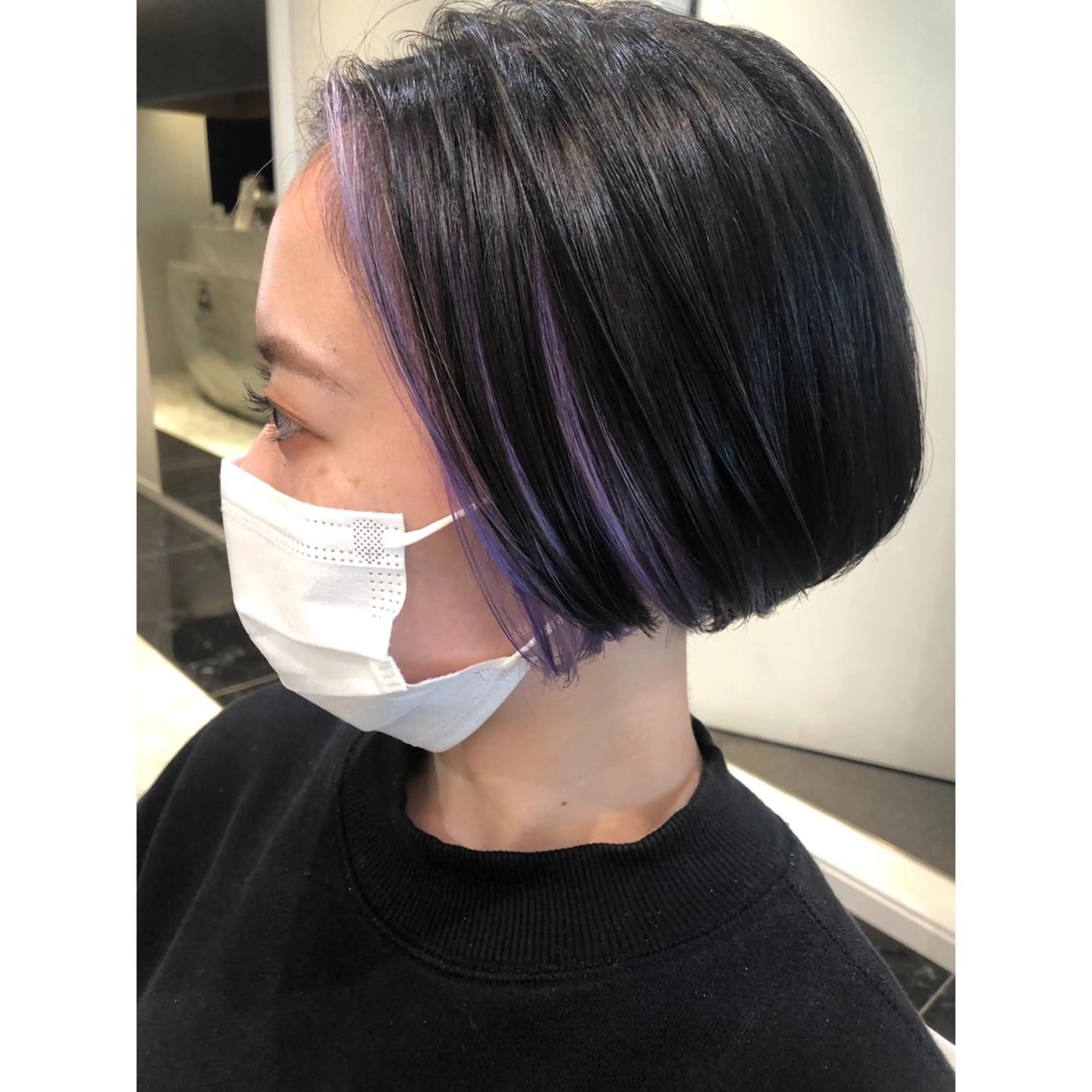 ショート カラー インナーカラー ラベンダーカラー 推しカラー✨ オタク美容師ユウカのヘアスタイル