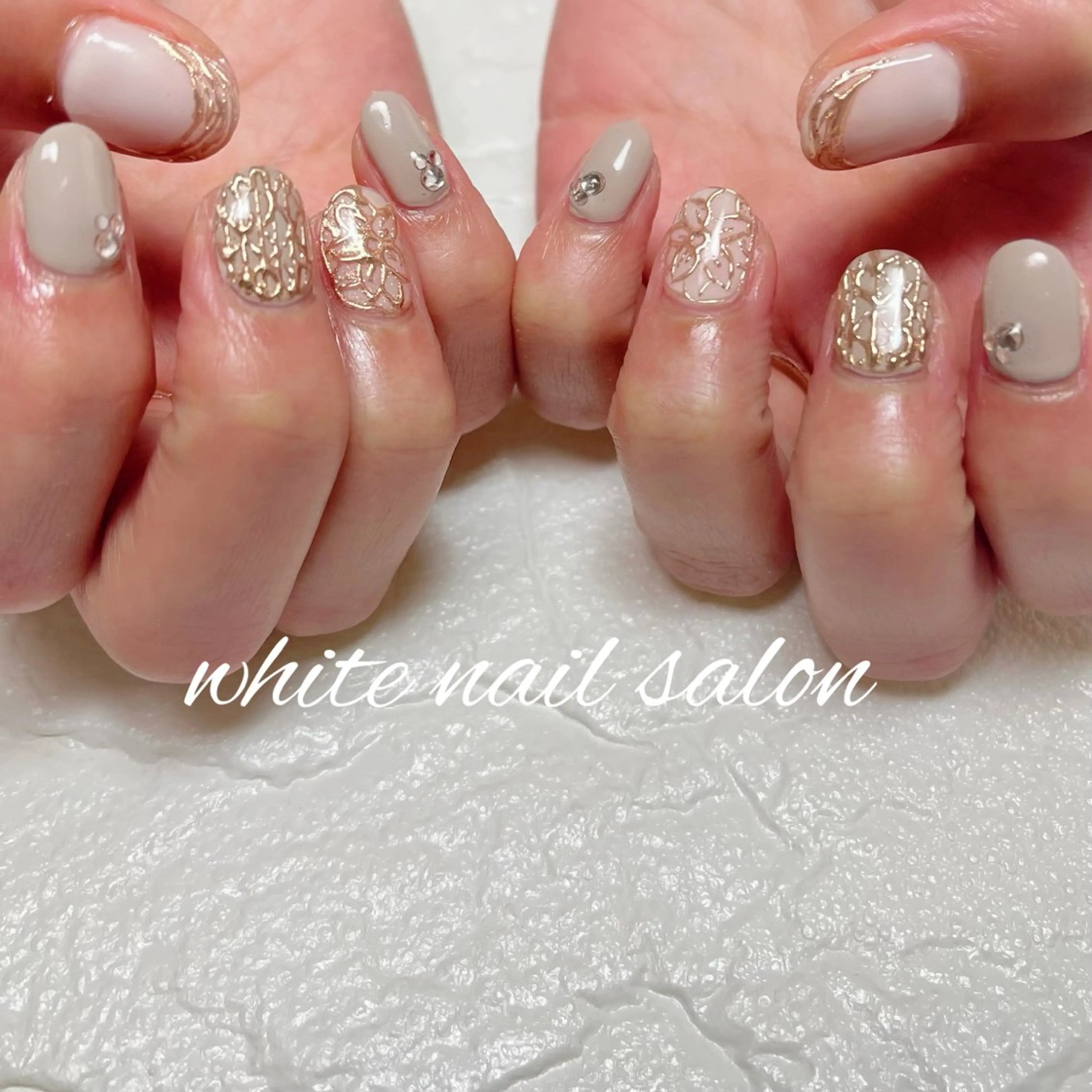 ネイル ラメ(グリッター) ハンドネイル white nail salonのネイルデザイン