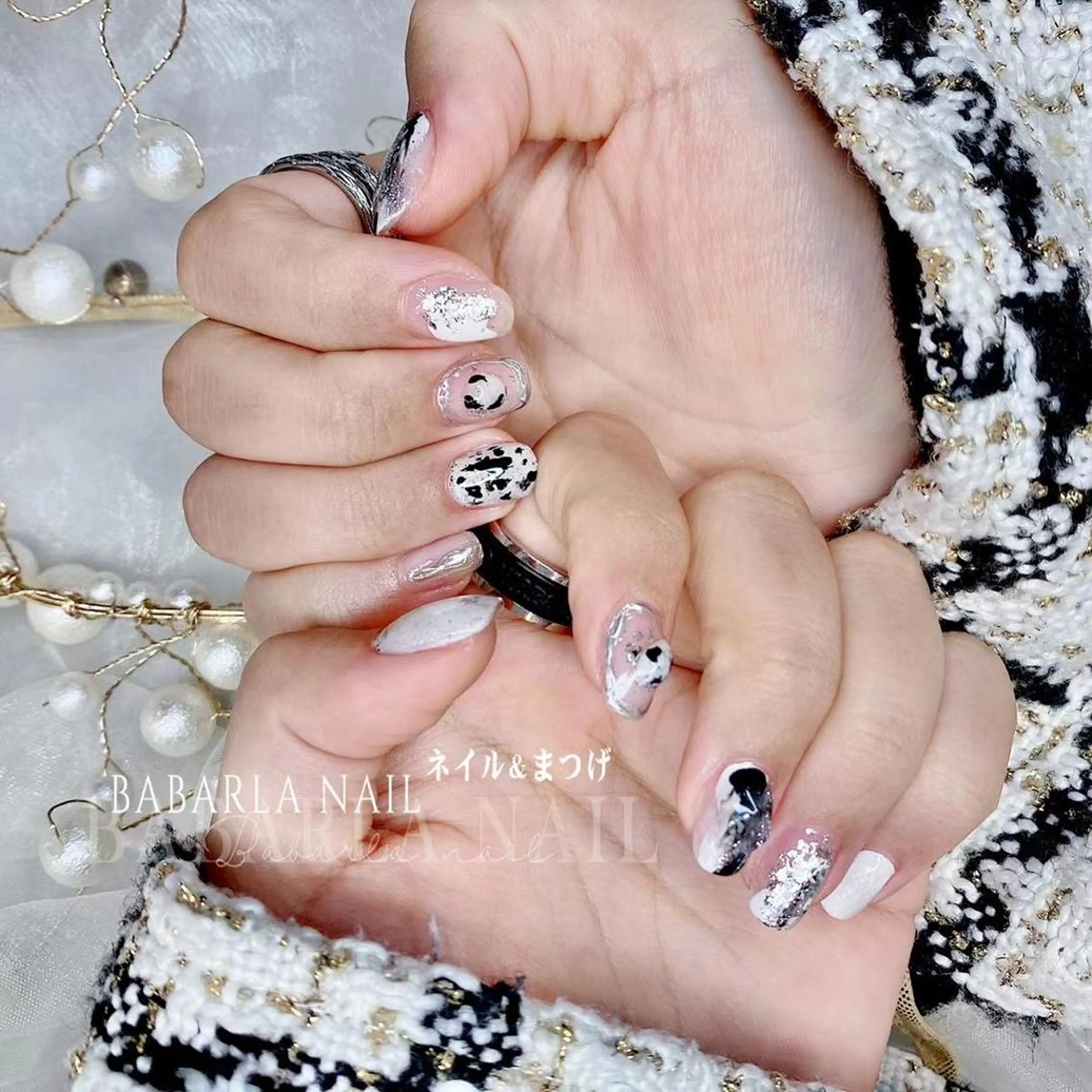 ネイル ホワイト Babarla nailのネイルデザイン