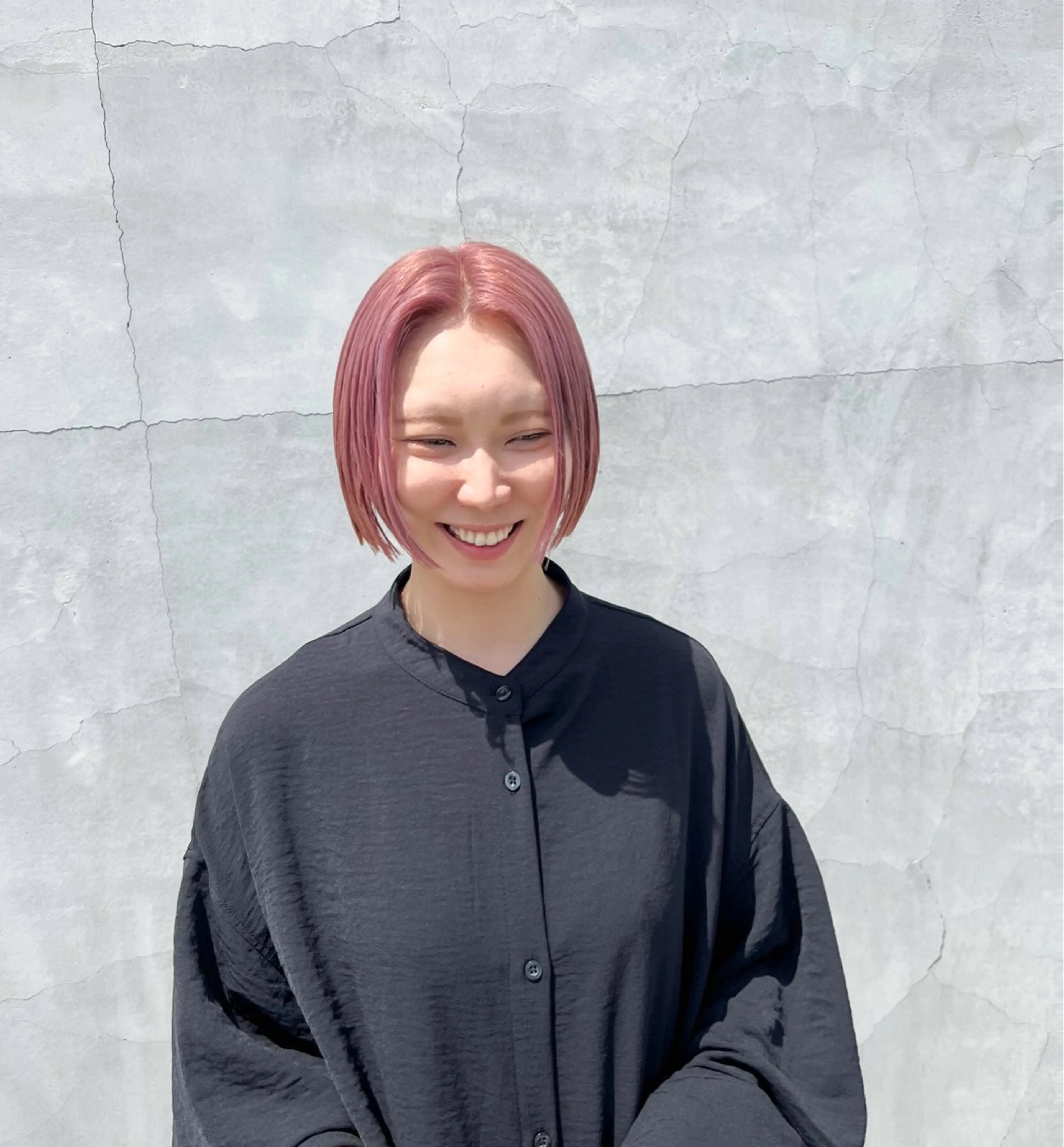 ショート カラー ピンクカラー ボブ カット ヘアカラー トリートメント つくばUtooe's 副店長　寺沢颯のヘアスタイル