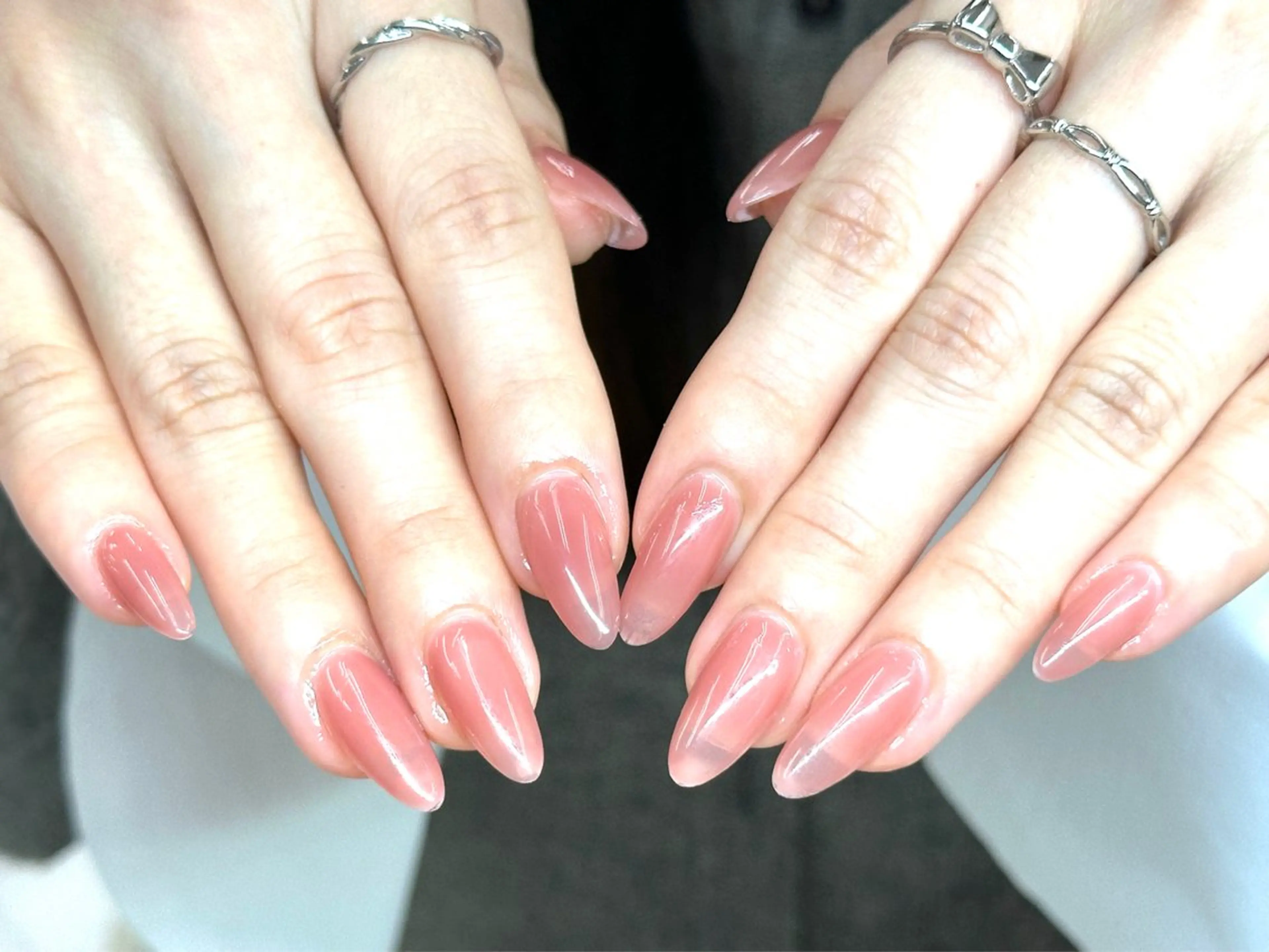 「チップ長さ出し」ワンカラ/マグネット/ラメクラ（オフ追加¥500）の写真