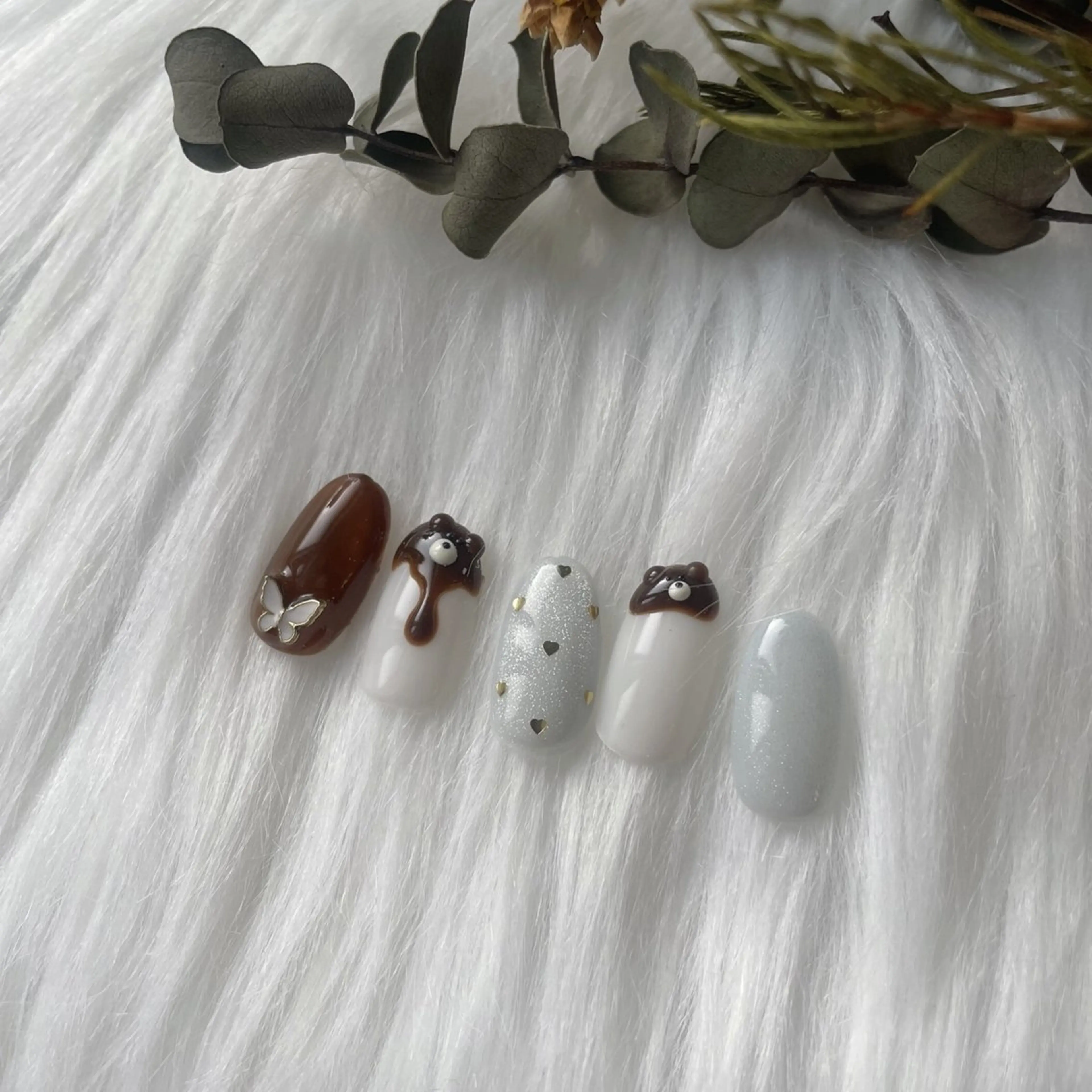 ネイル ブルー フレンチネイル キラキラネイル マグネットネイル シンプルネイル ハンドネイル timtam --sakiのネイルデザイン