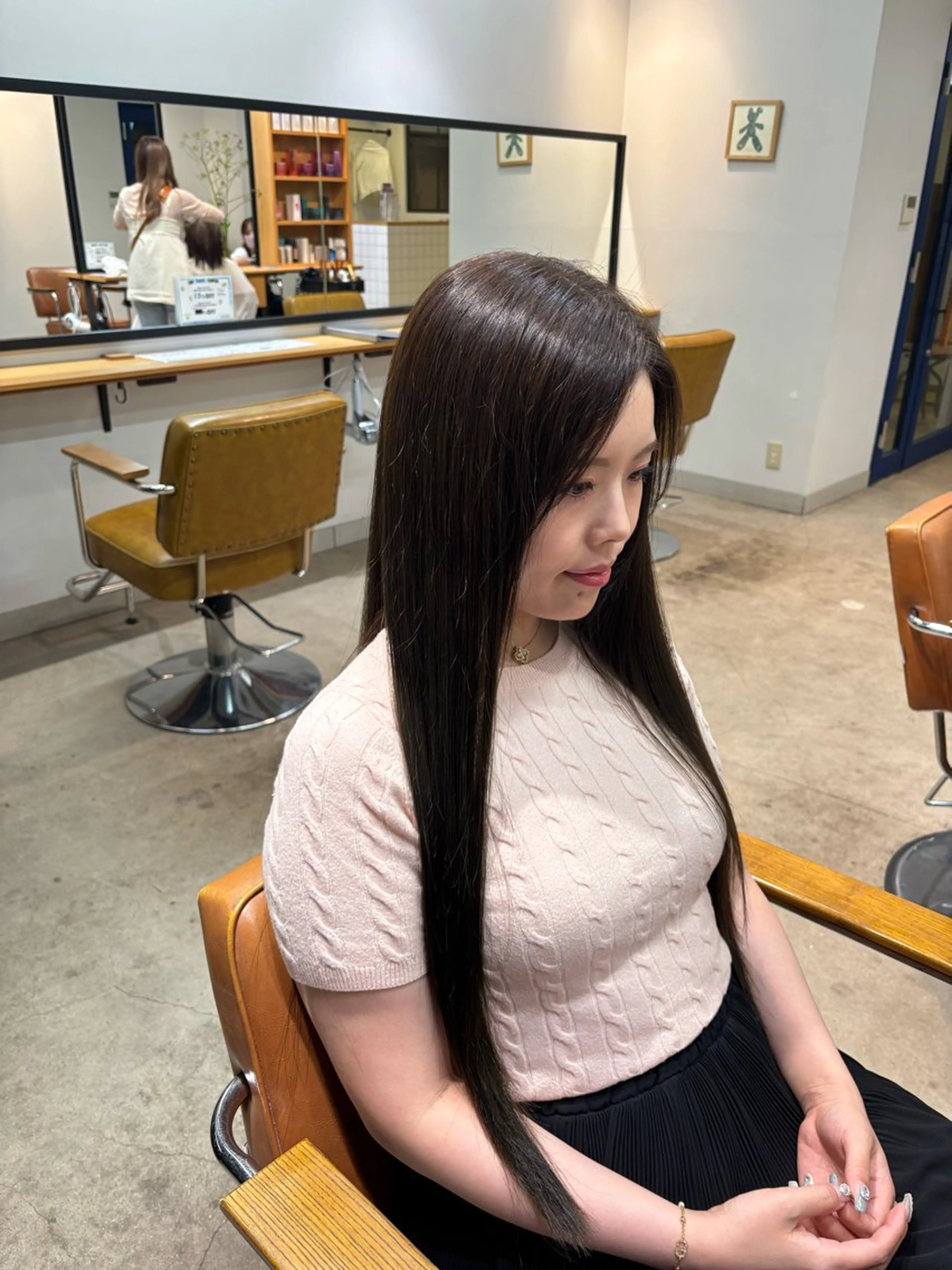 ロング カラー zina karin୨୧˙˳⋆のヘアスタイル