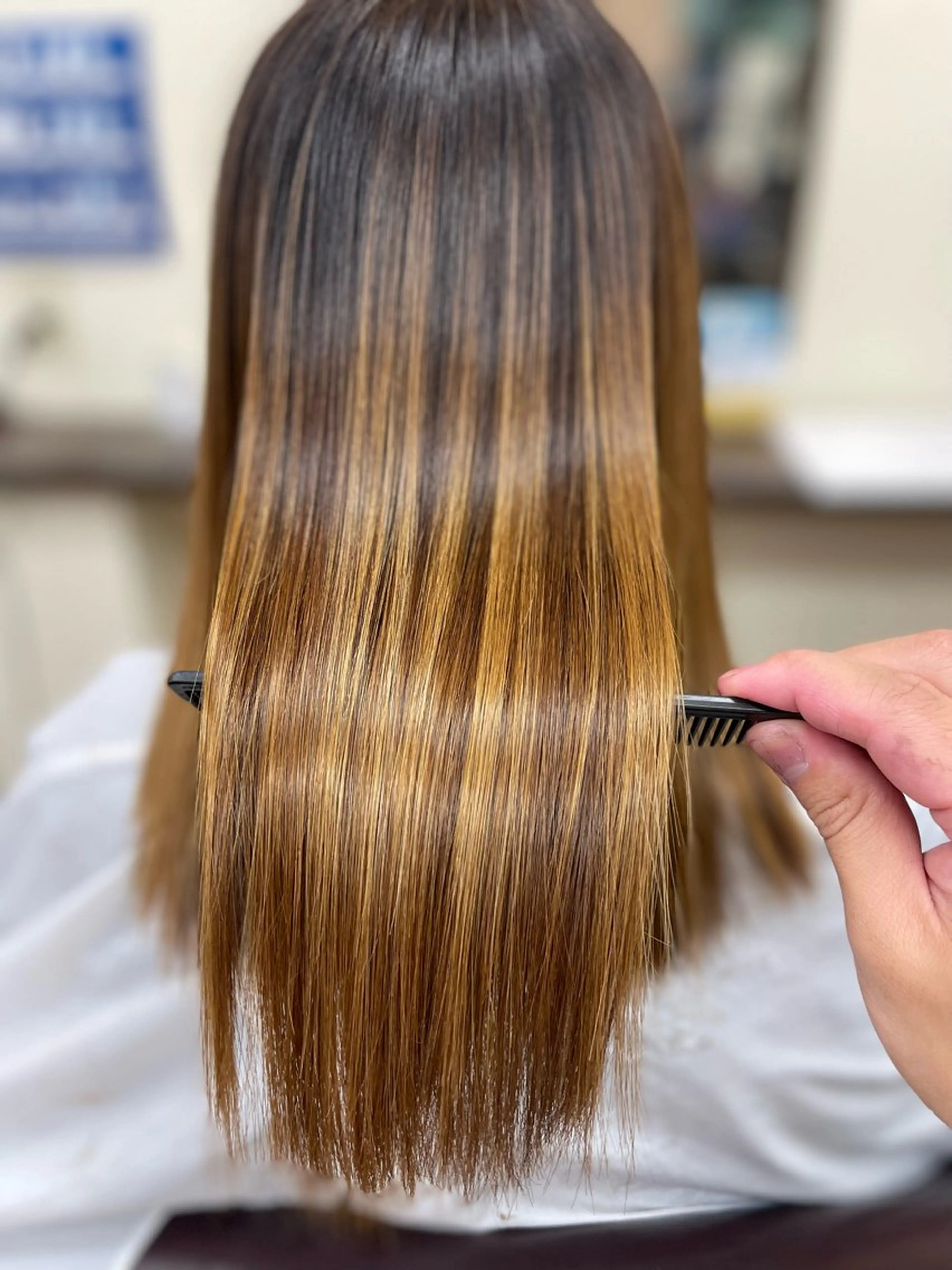 ミディアム 縮毛矯正 トリートメント カット 縮毛矯正 トリートメント 田中 就のヘアスタイル