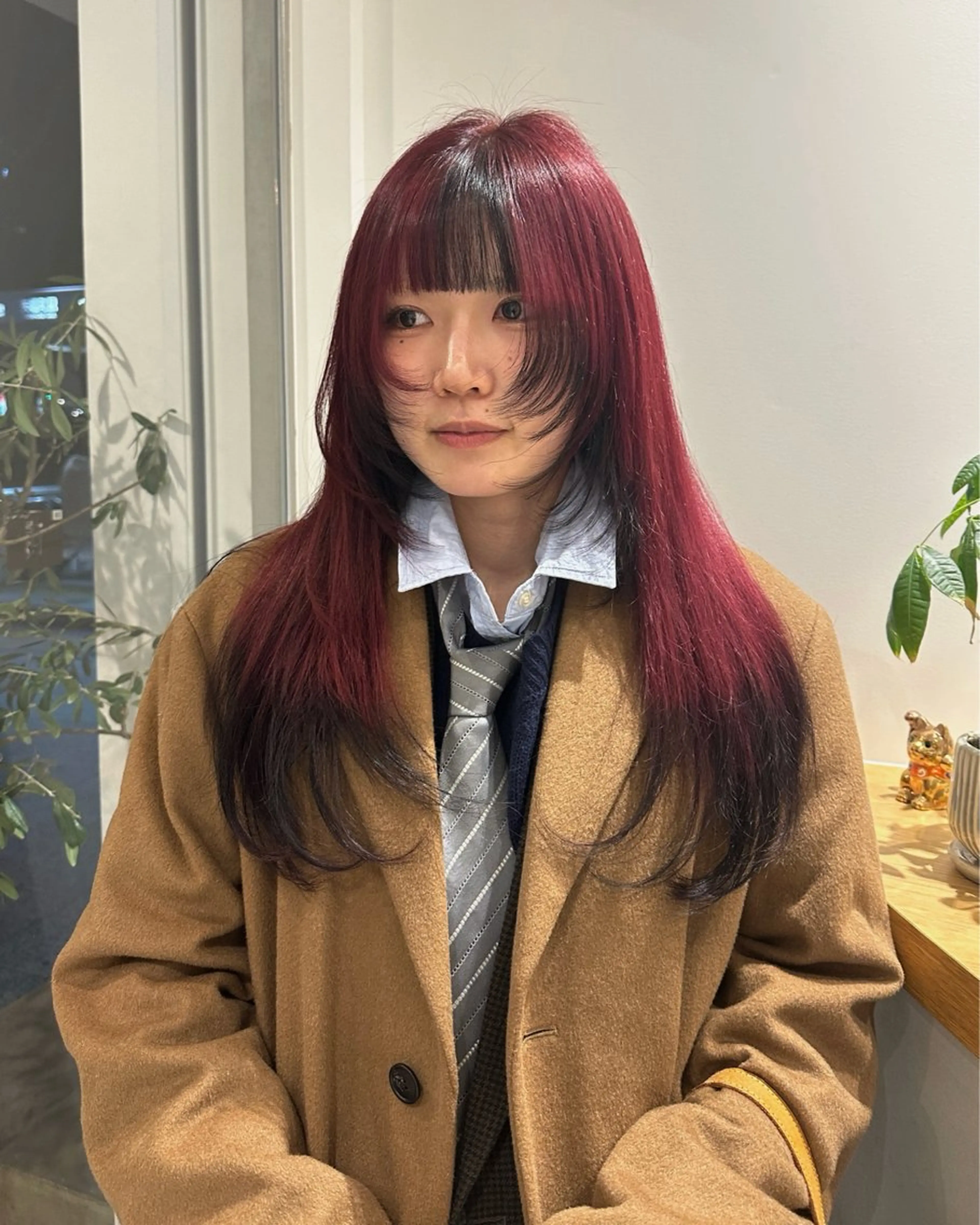 ロング カラー 松本 雪愛のヘアスタイル
