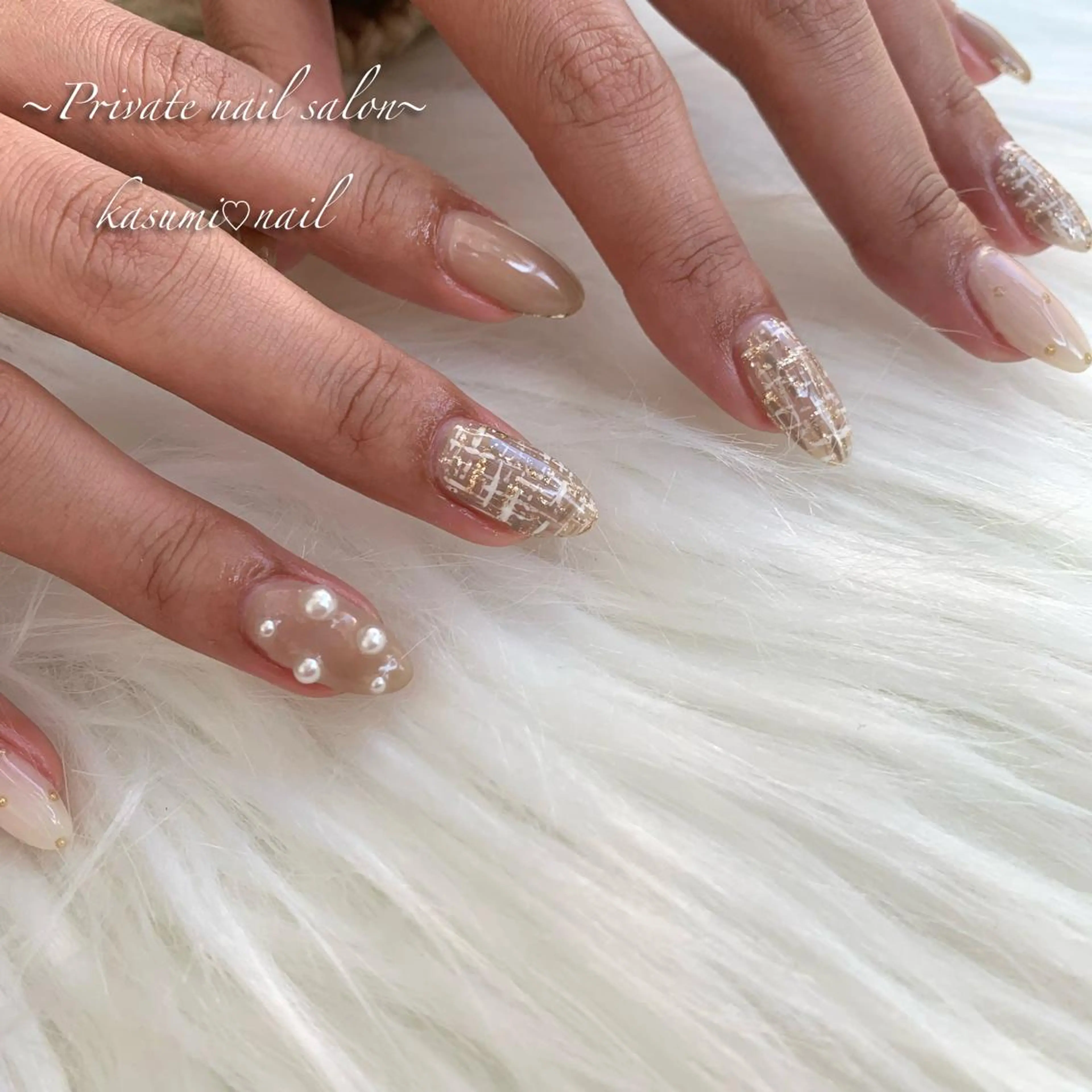 ネイル アートネイル ラメ(グリッター) マグネットネイル ミラーネイル 持ち込み KASUMI♡ Nailのネイルデザイン