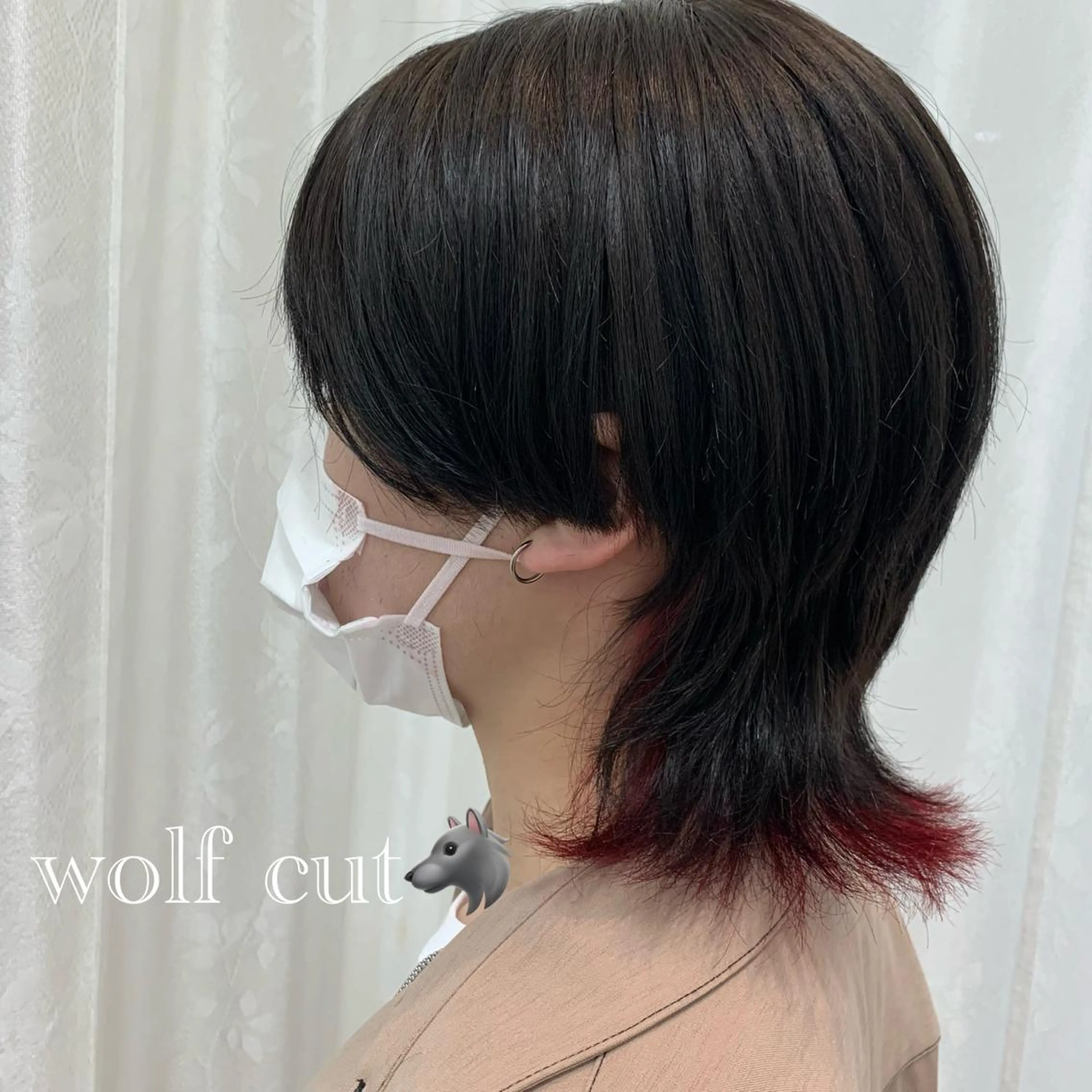 メンズ アイブロウ メンズウルフカット ウルフカット 池本 梨奈のヘアスタイル