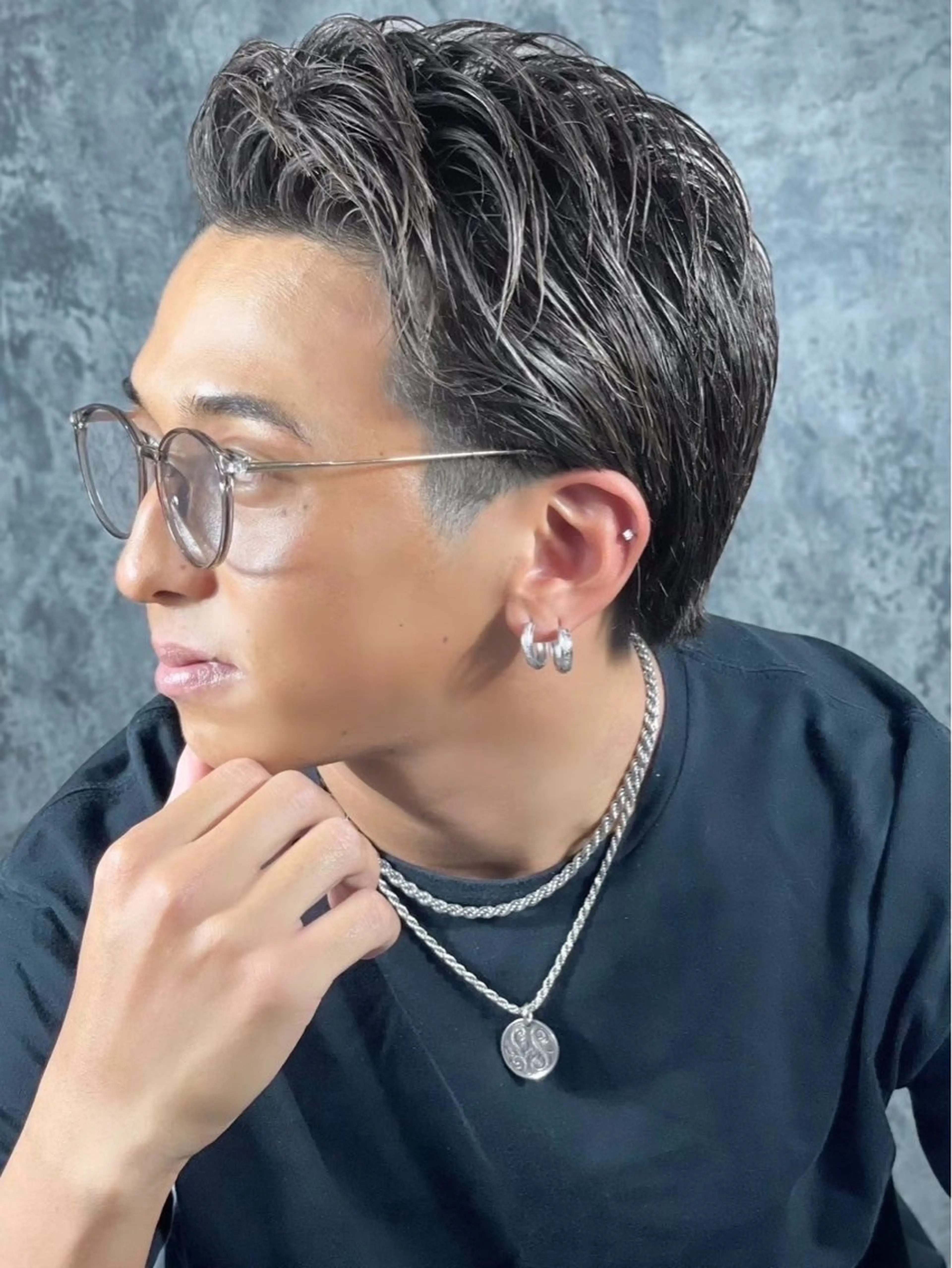 ミディアム ヘアアレンジ メンズ カット プレミアムバーバー新宿店所属・⚡️メンズ特化⚡️ 倉林 隼大のヘアスタイル