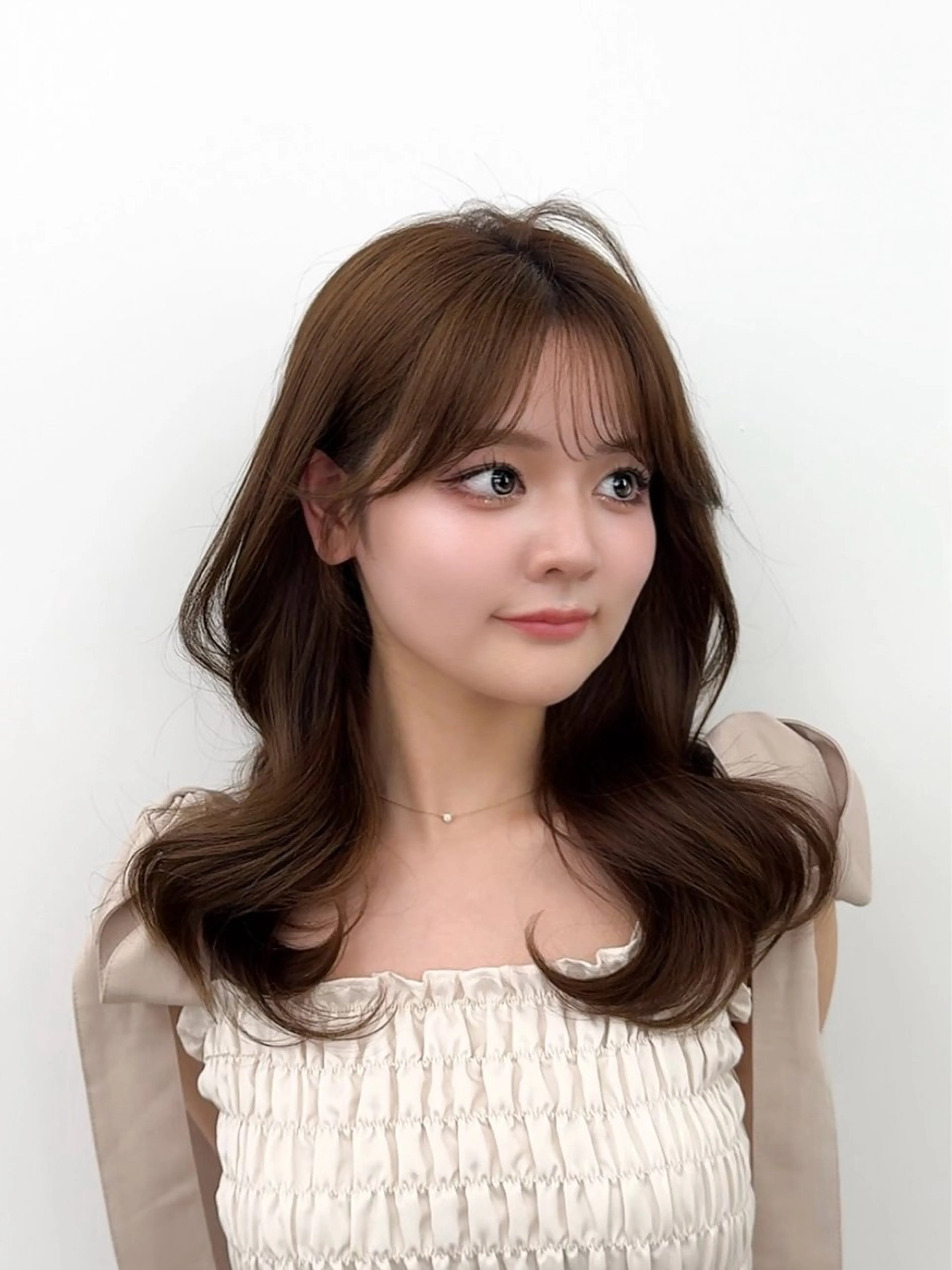 ミディアム カラー ヘアアレンジ 最小顔周り&レイヤー 特化/池袋/kokiのヘアスタイル