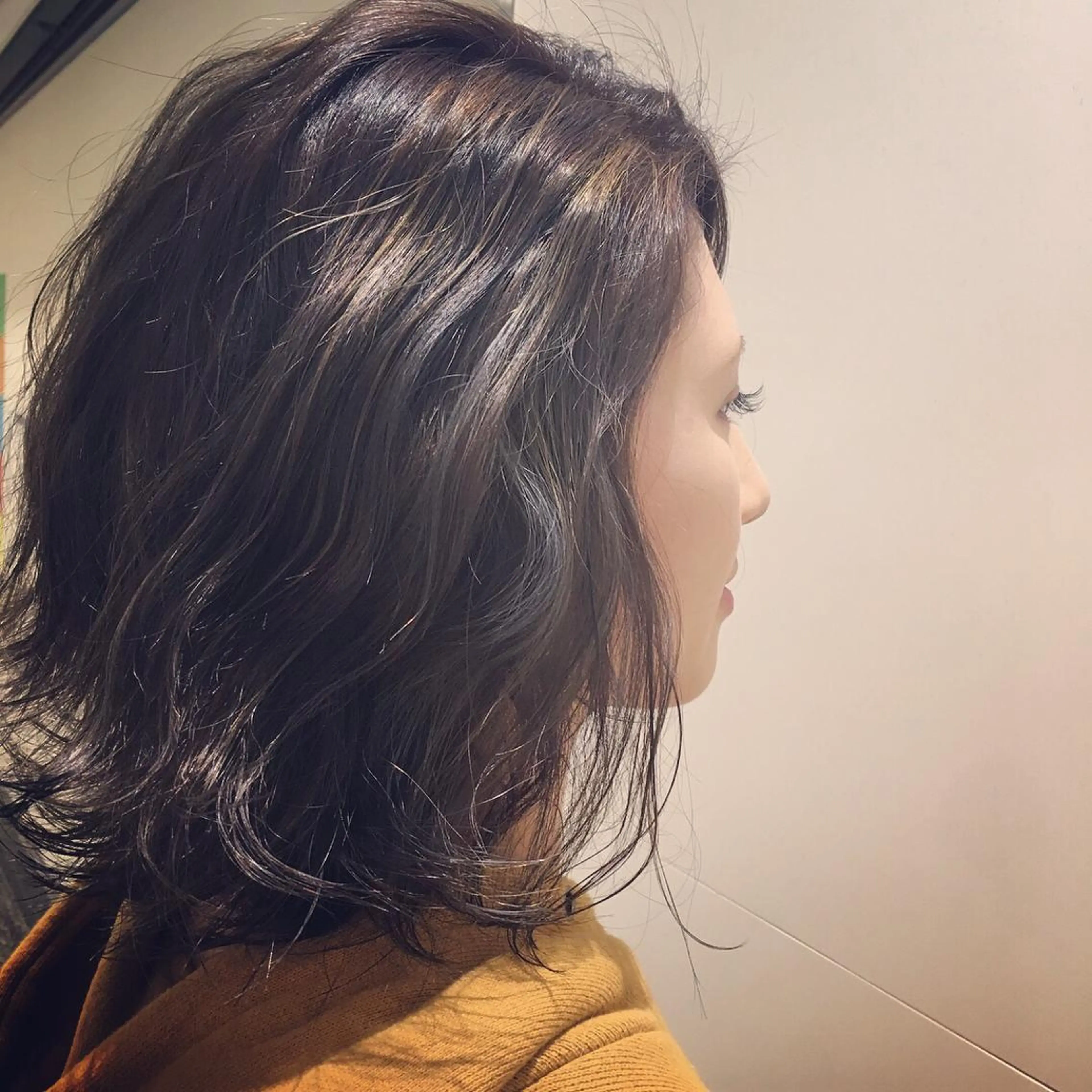 ミディアム カラー ヘアアレンジ マツエク・マツパ 外国人風カラー きむえり/髪質改善 /セット/カラーのヘアスタイル