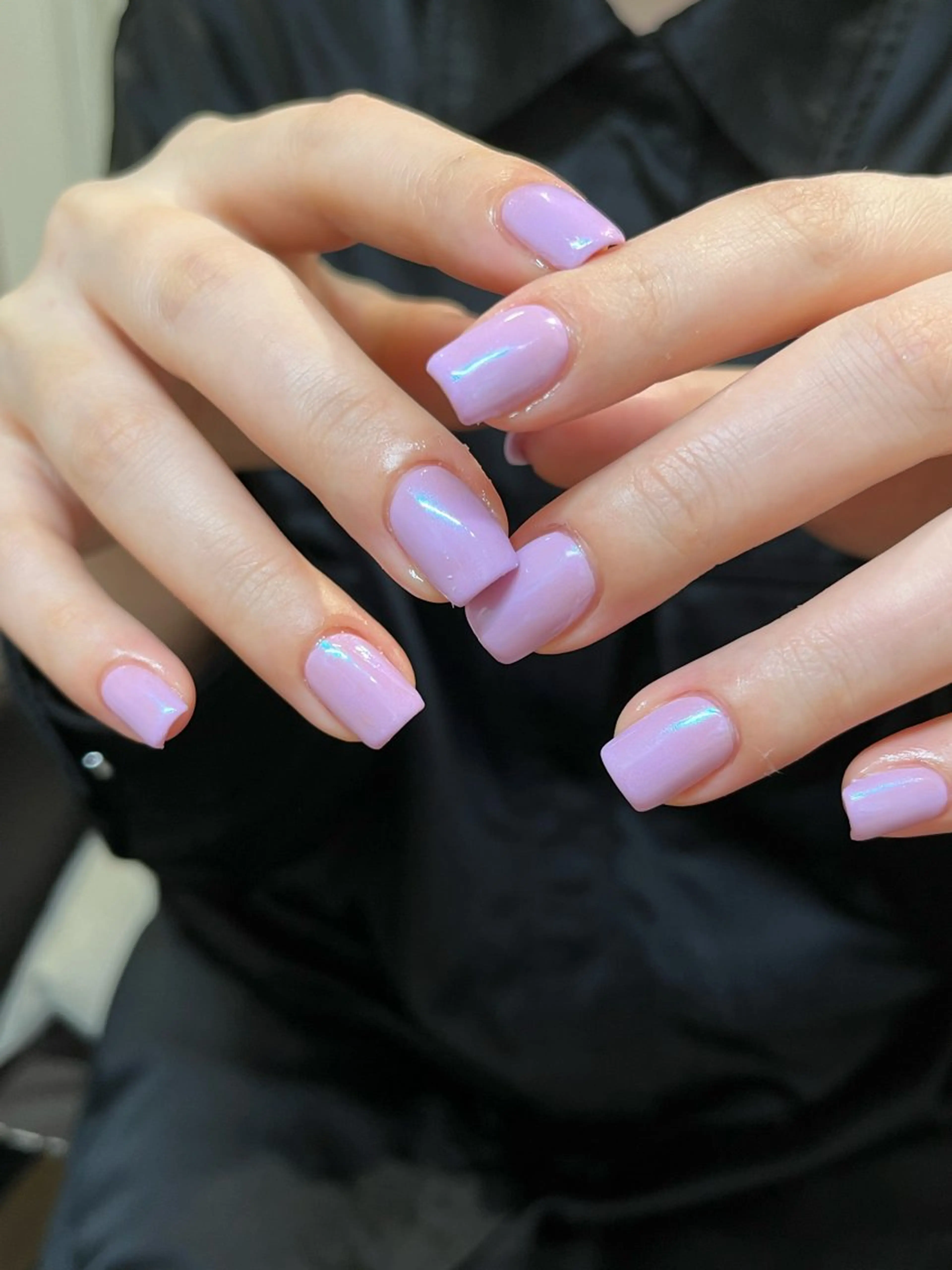ネイル ブルー ミラーネイル パステルネイル パープル 春ネイル ハンドネイル hiyori🫧 mieuxのネイルデザイン