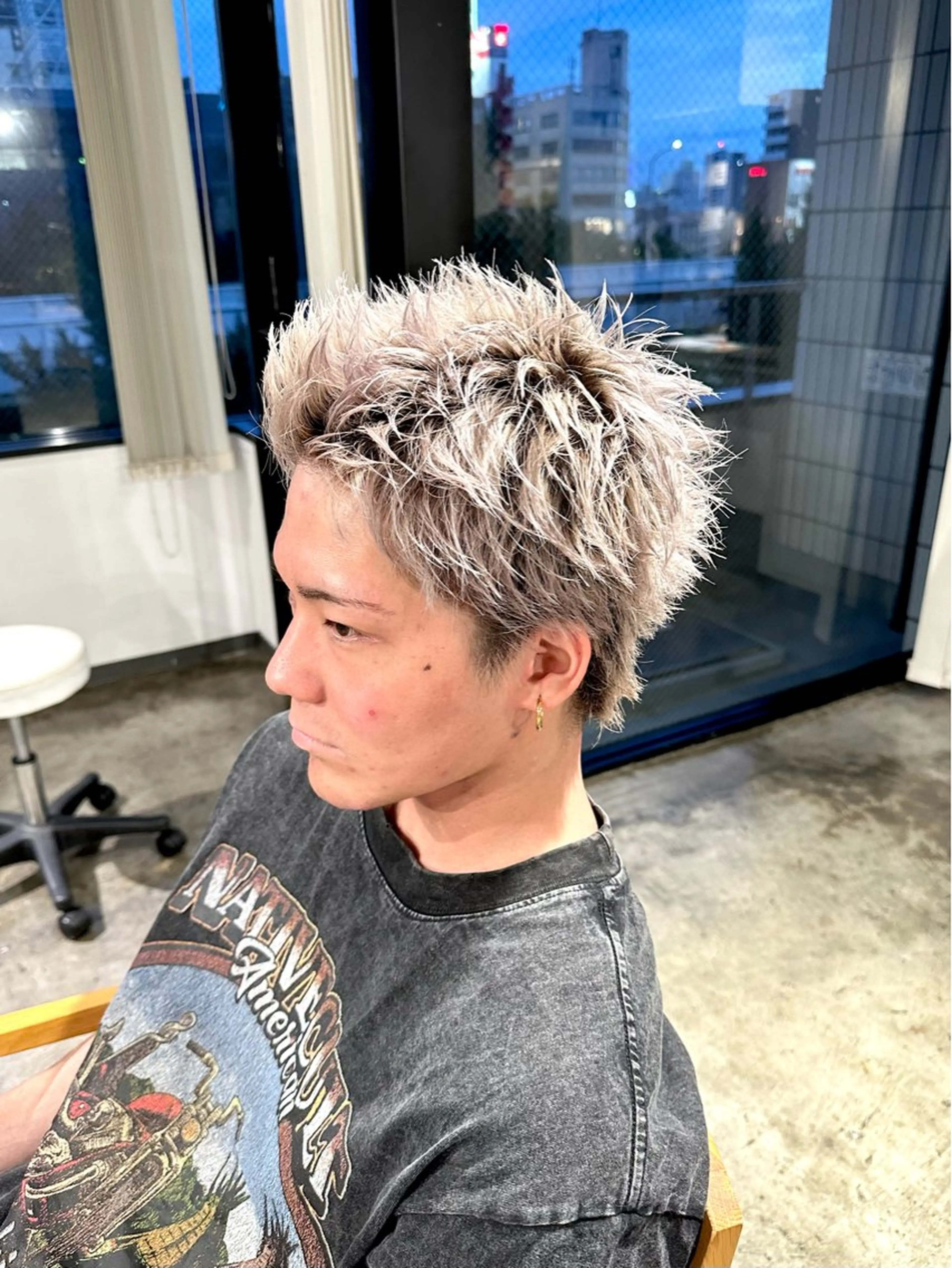 カラー メンズ メンズブリーチ メンズハイトーン メンズパーマ スパイキーショート ブリーチ カット ヘアカラー トリートメント 骨格補正施術/メンズ 専門美容師/YUYAのヘアスタイル