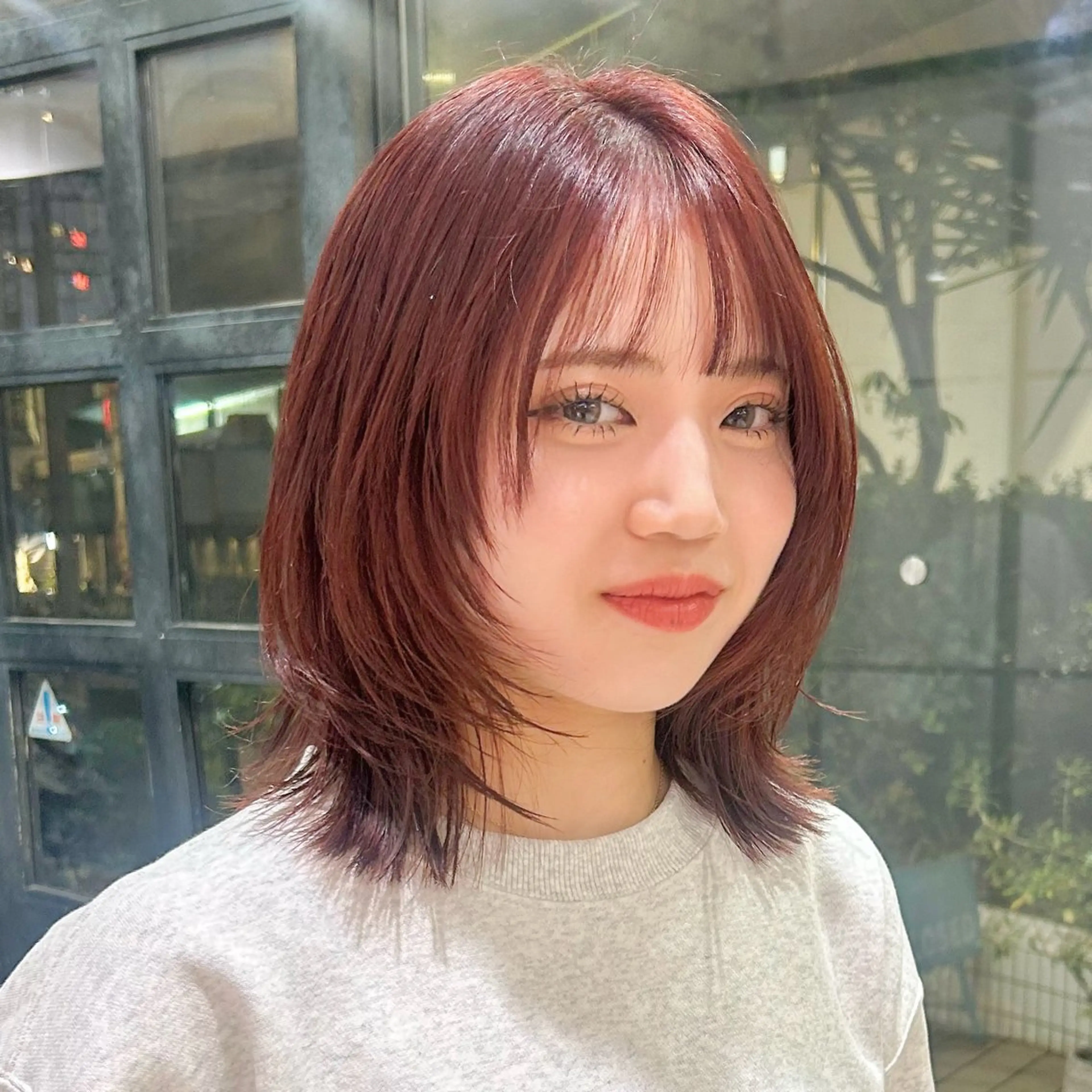 セミロング ハッシュカット ヘアカラー ボブレイヤー/ ブリーチ/miyuuのヘアスタイル