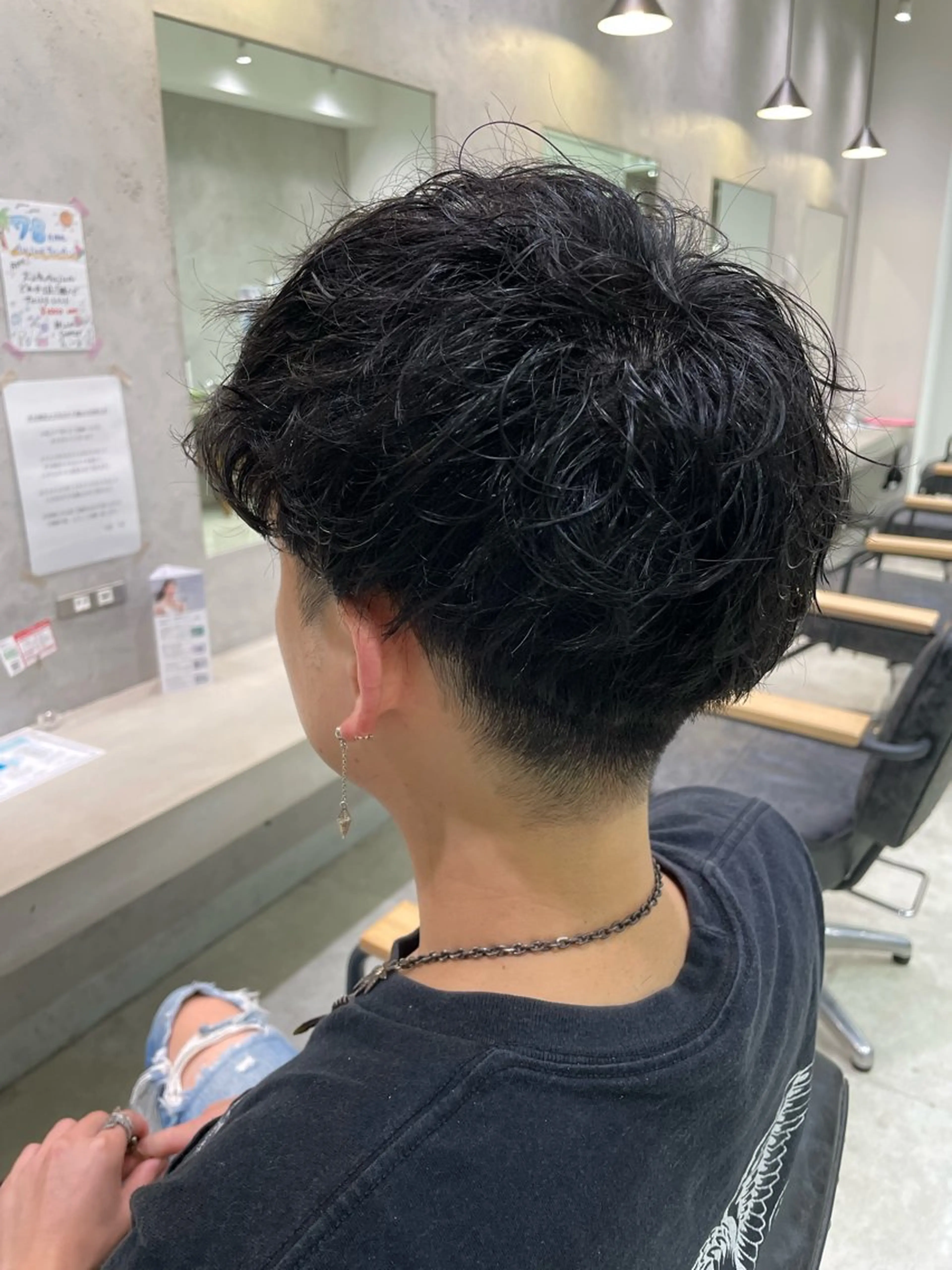 パーマ メンズ メンズパーマ スパイラルパーマ 神野 れなのヘアスタイル