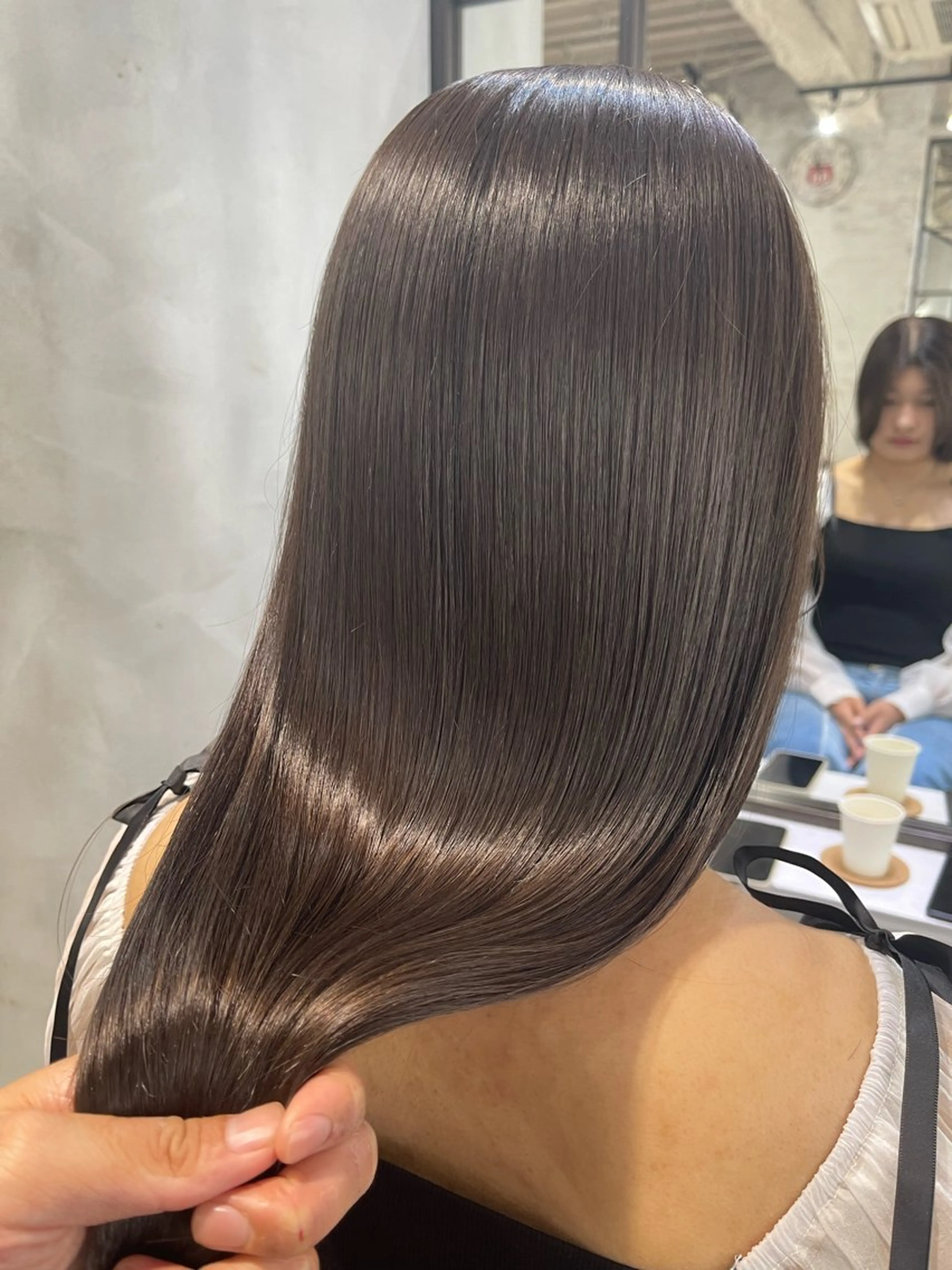 ミディアム カット ヘアカラー トリートメント 髪質改善／艶髪特化 /柔らかさ/清水翔矢のヘアスタイル