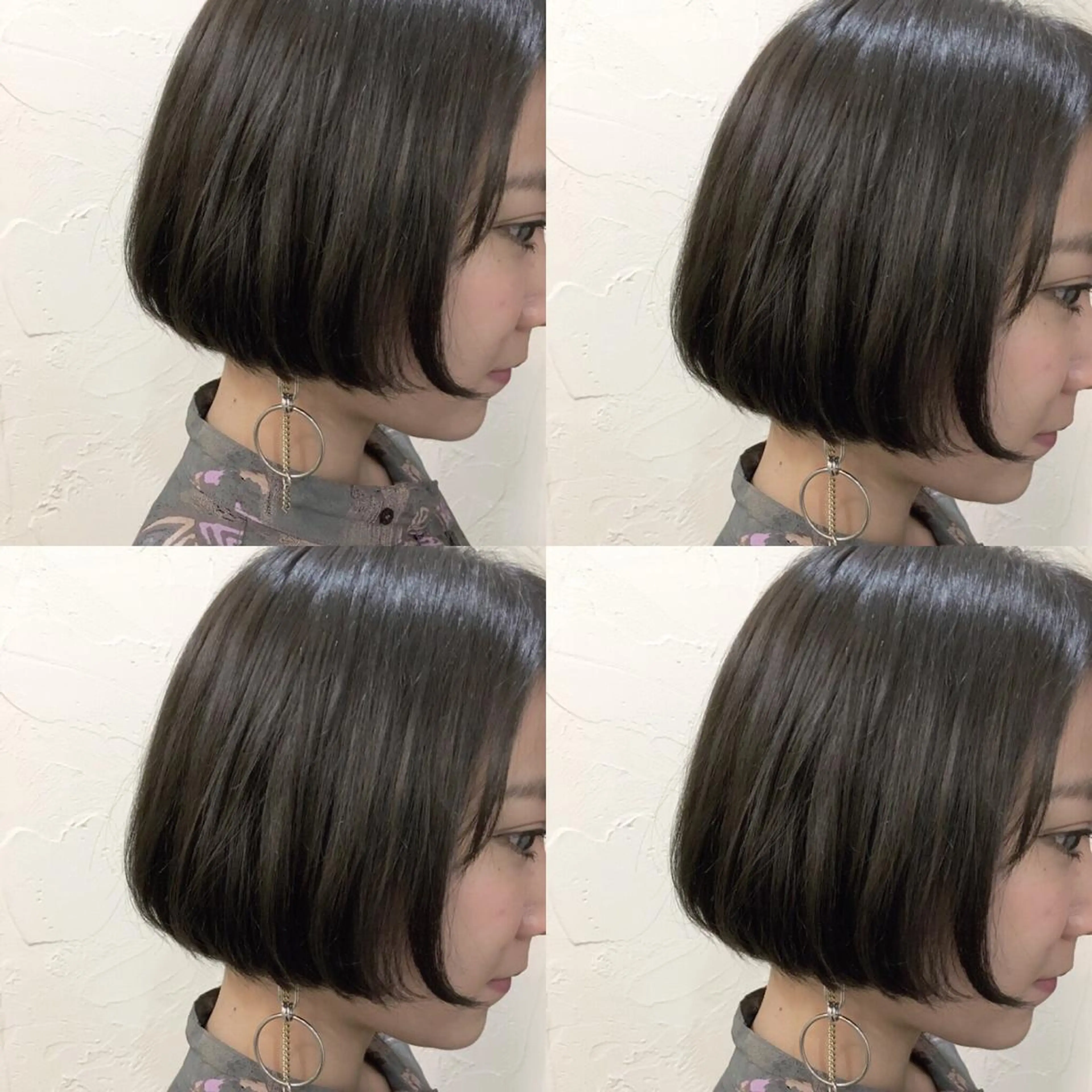 ショート カラー カット ヘアカラー トリートメント F． 梅田/ボブ/パーマのヘアスタイル