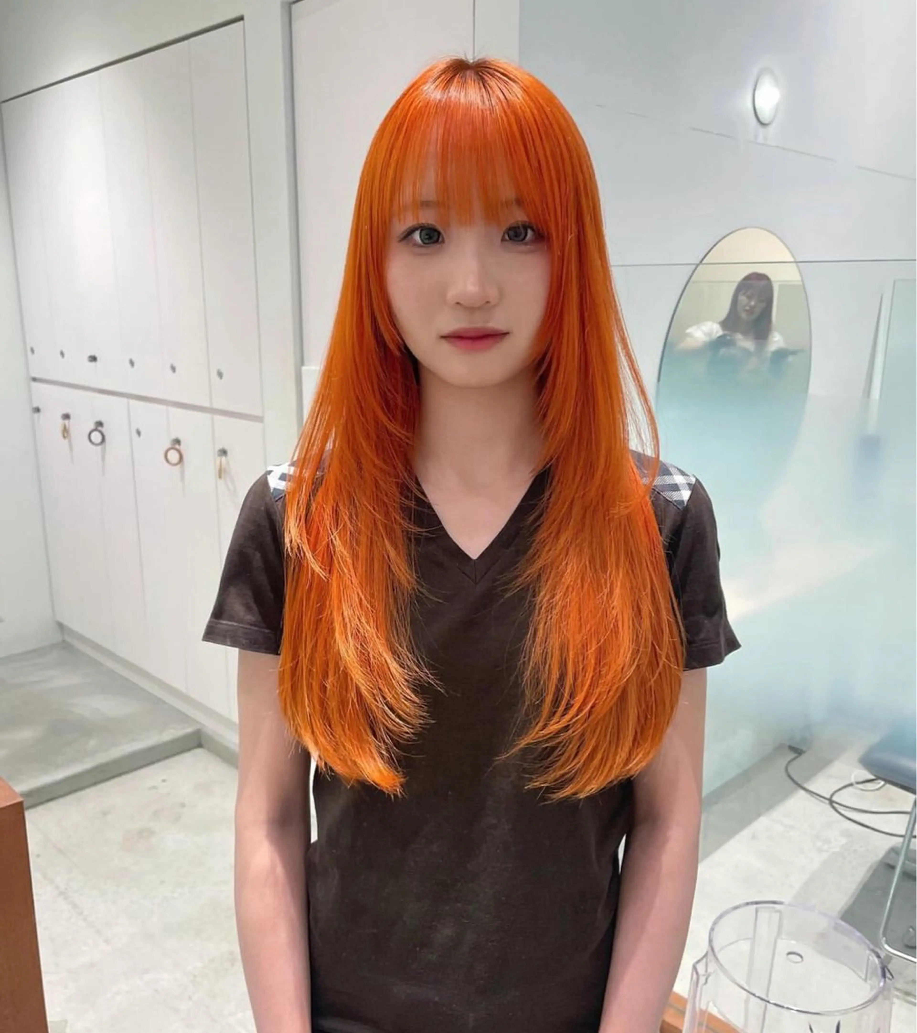 ロング カラー 🎀優姫 🎀 韓国レイヤーのヘアスタイル