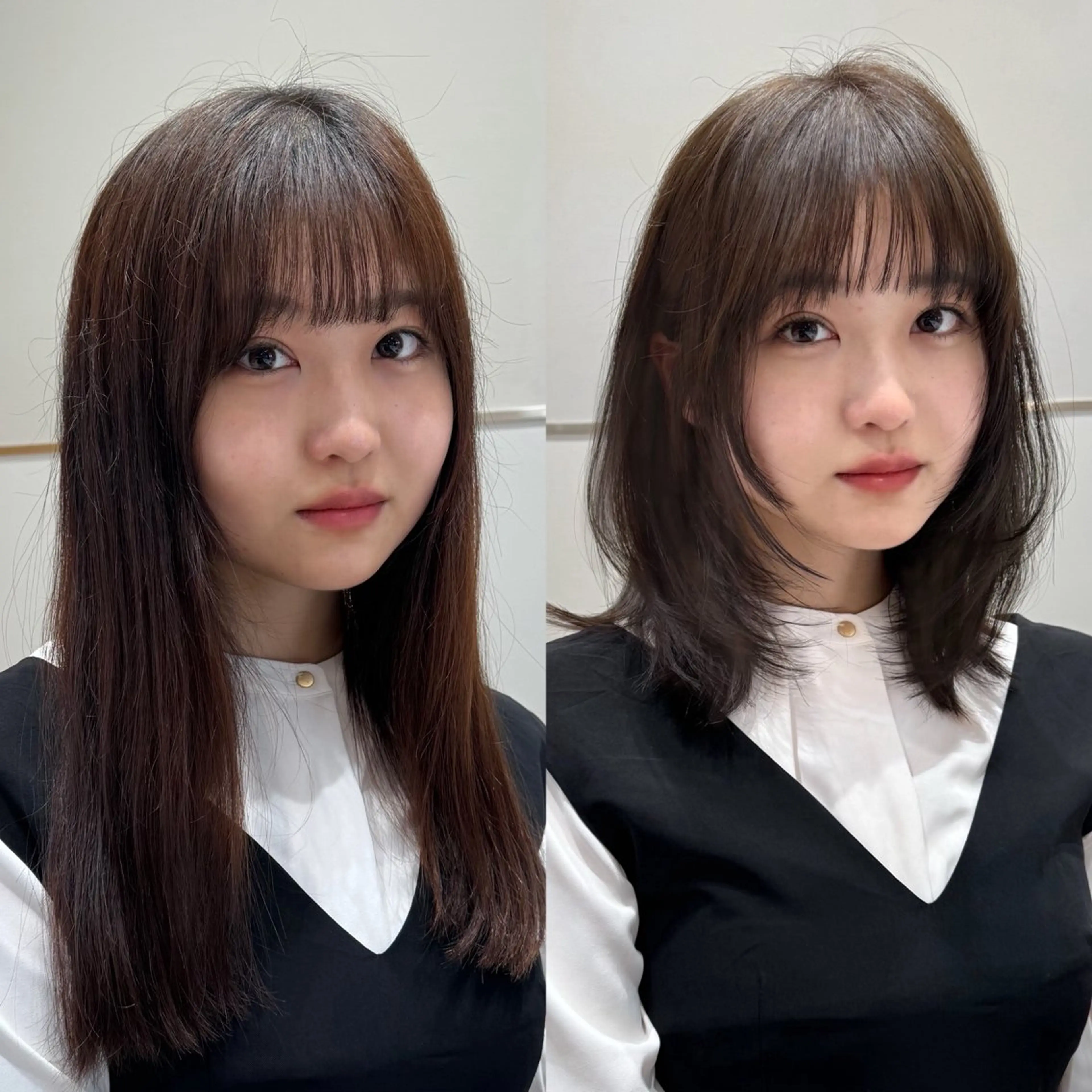 セミロング カラー パーマ ヘアアレンジ カット 小野寺瑞希 /最小顔カットのヘアスタイル