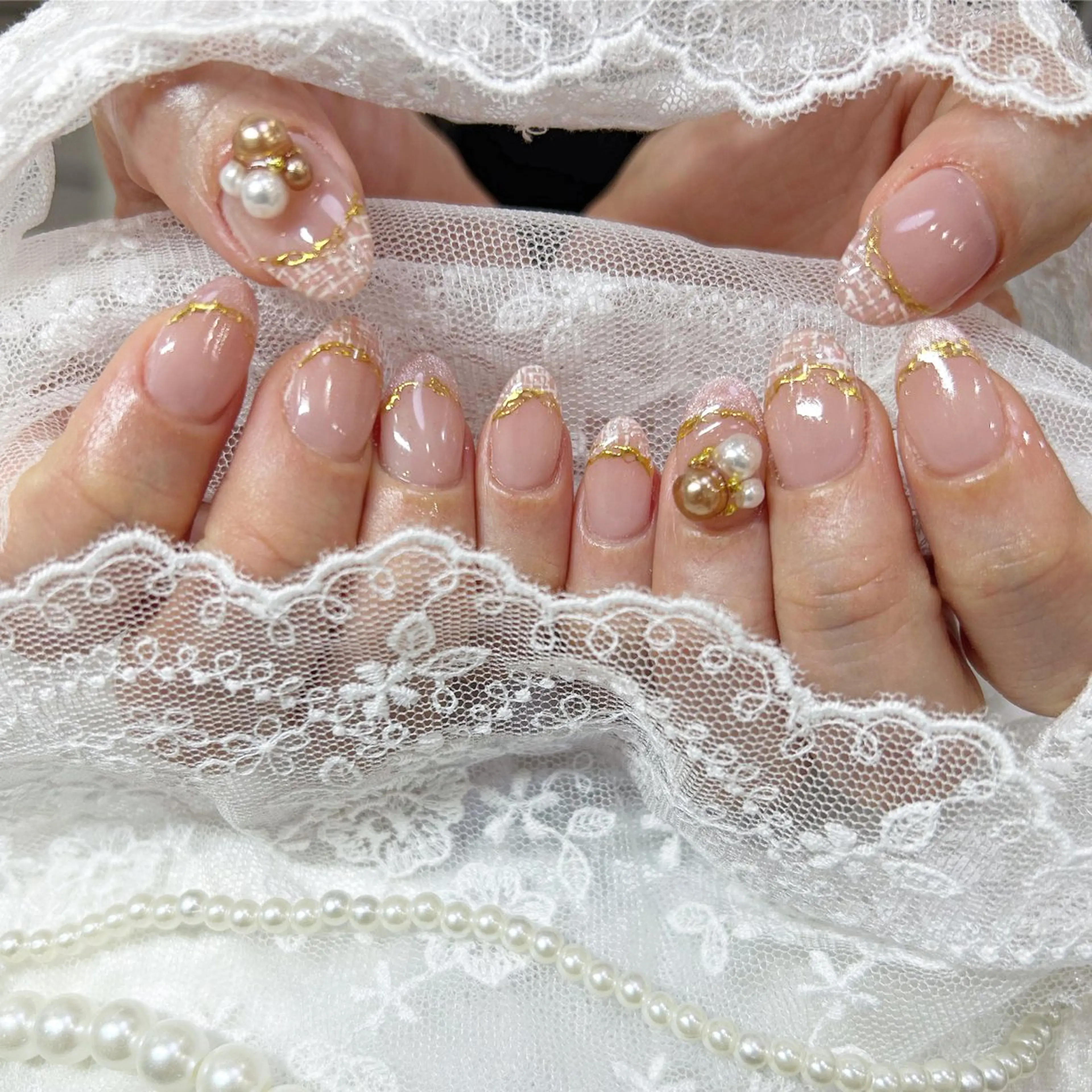 ネイル ツイードネイル ハンドネイル Minami 🍓のネイルデザイン