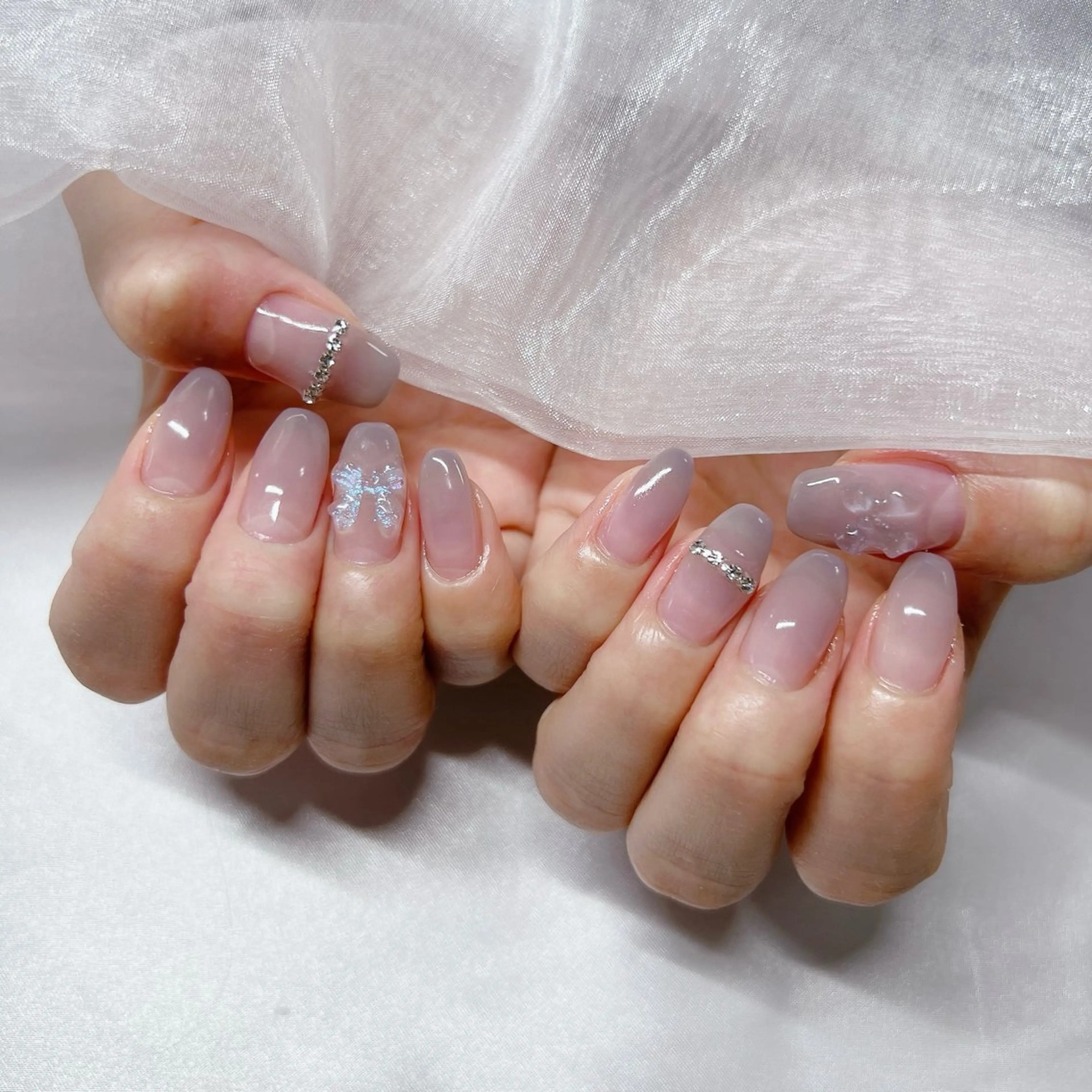 ネイル ジェルネイル 韓国ネイル ラメ(グリッター) マグネットネイル 持ち込み ハンドネイル -nail salon-Reward所属・nail salon Rewardのネイルデザイン