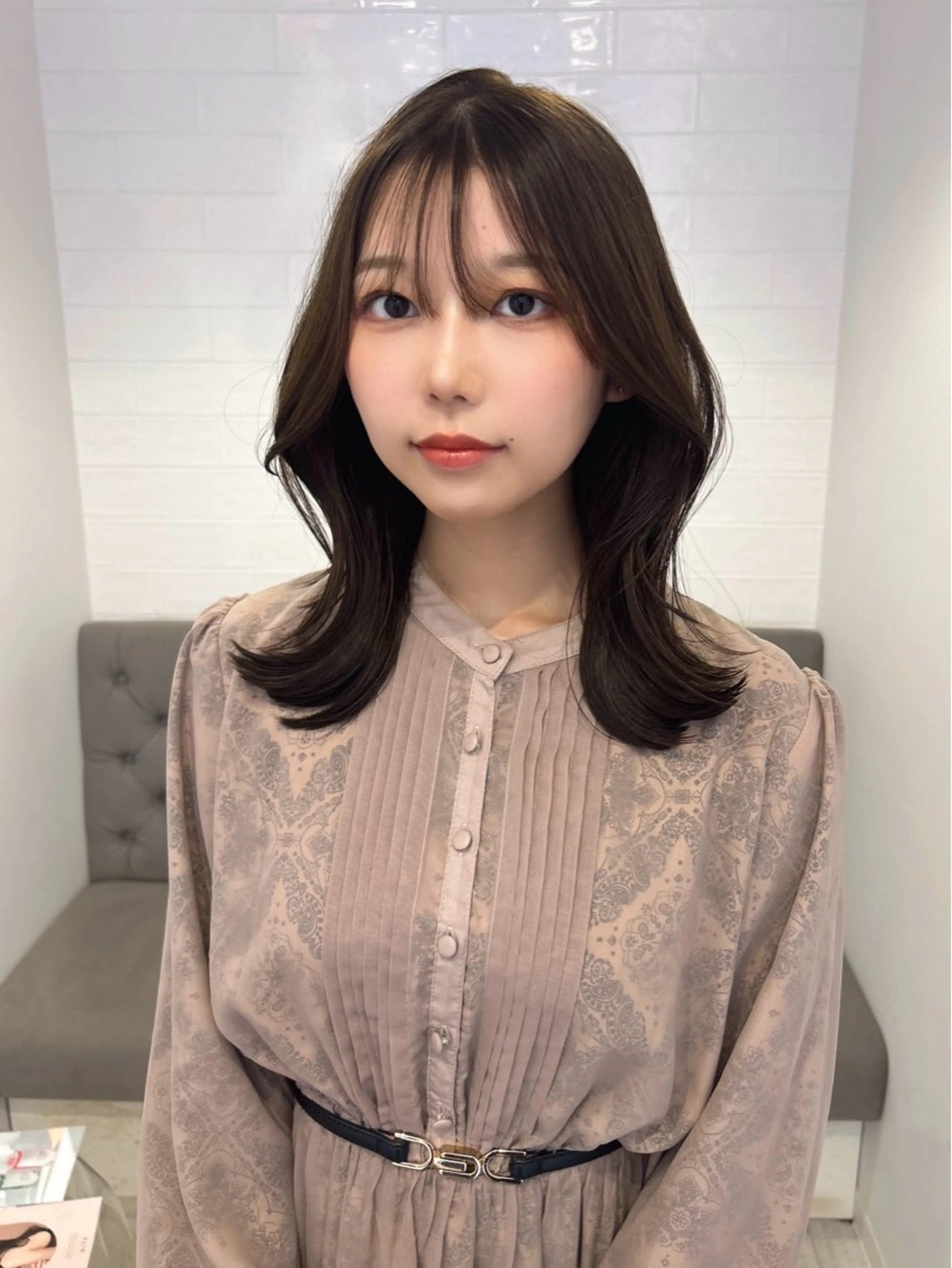 ロング カラー カット ヘアカラー トリートメント レイヤーカット/長岡 グレージュ/マユ🎀のヘアスタイル