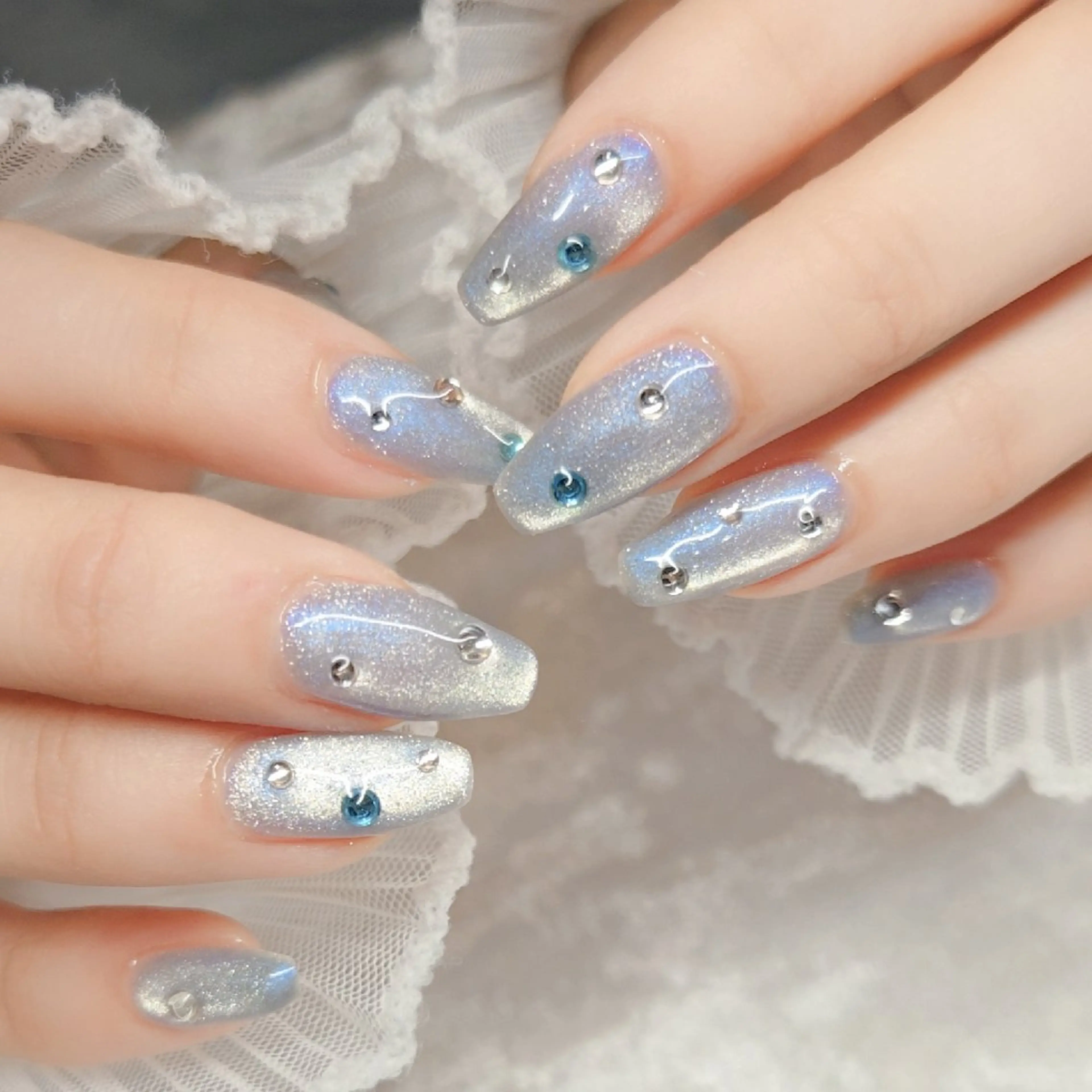 ネイル キラキラネイル 韓国ネイル マグネットネイル Runanail 鶴ヶ峰所属・Runanail.☽ 鶴ヶ峰　naruのネイルデザイン