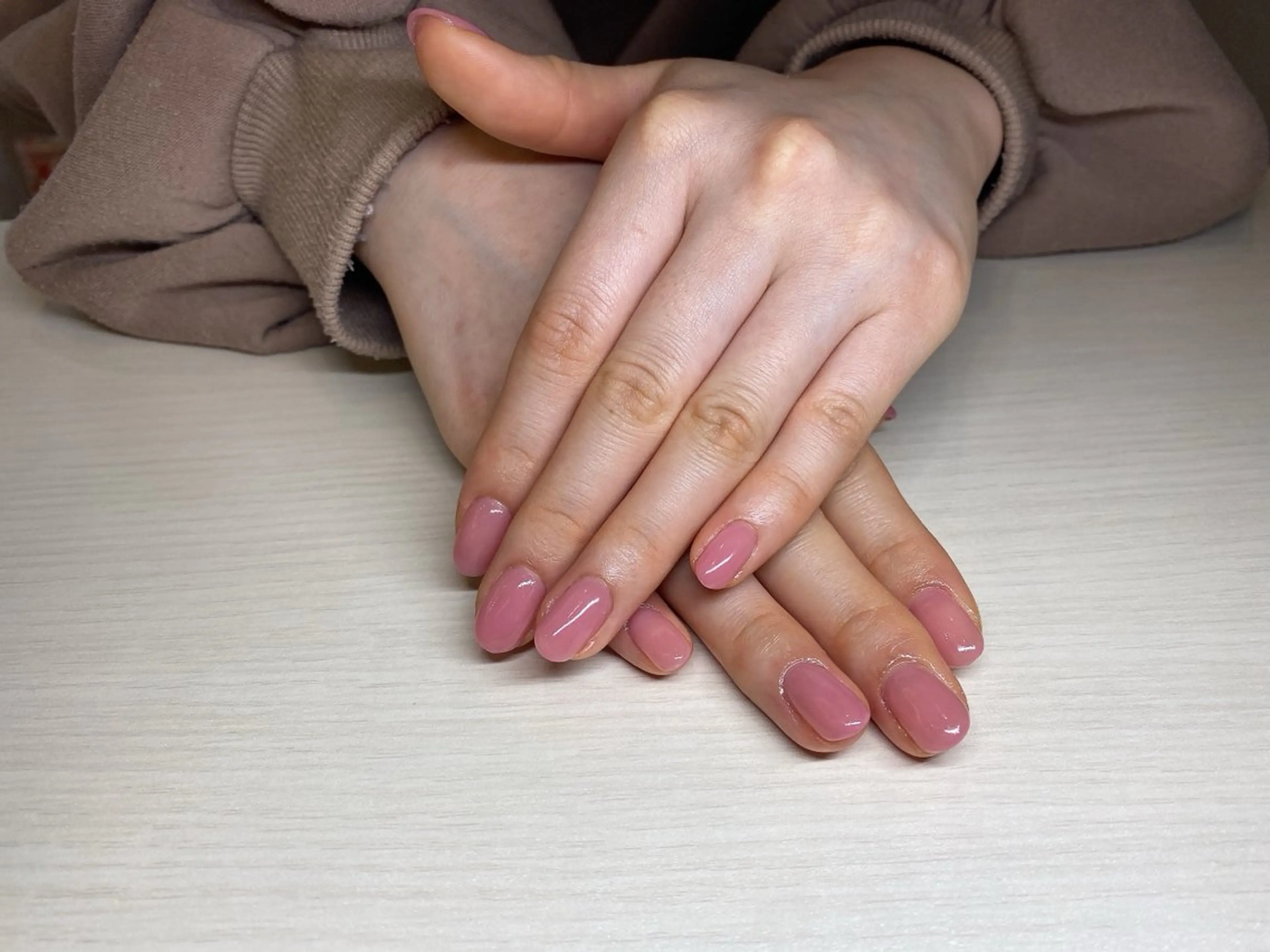 ネイル ワンカラーネイル ピンク 齋藤 優花のネイルデザイン
