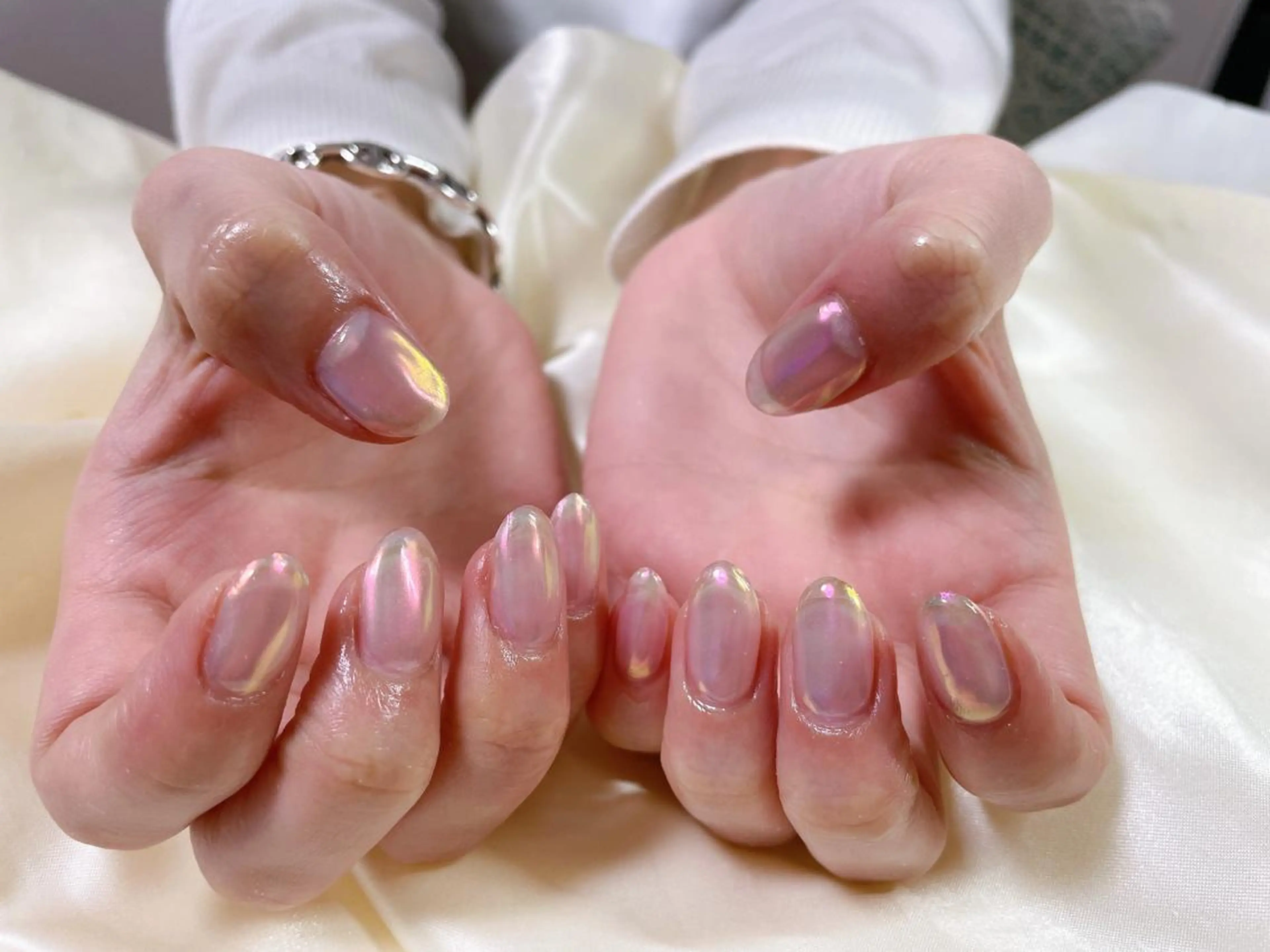 ネイル オーロラネイル 韓国ネイル ハンドネイル Mogu nail 二子玉川のネイルデザイン