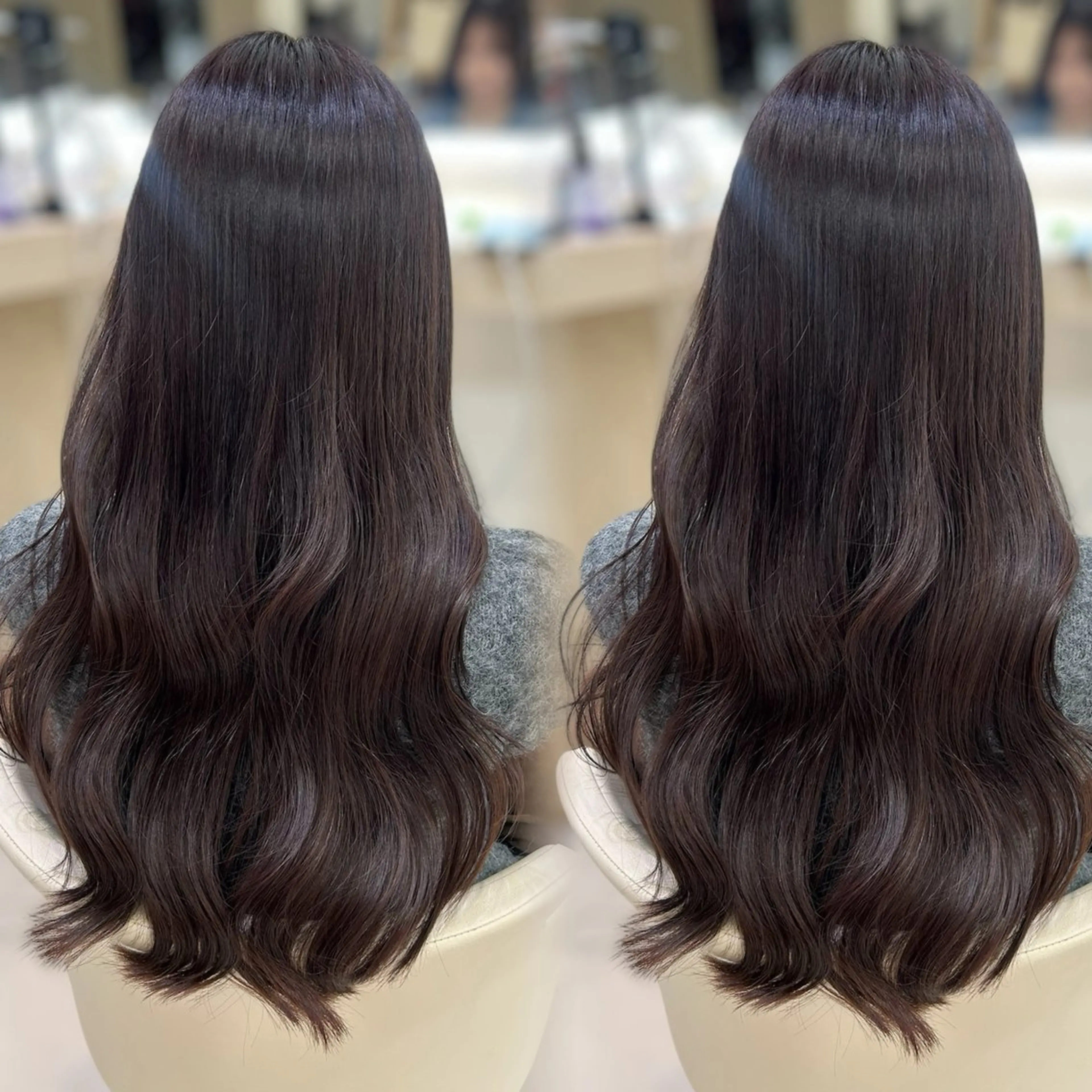 ロング カラー カット ヘアカラー トリートメント ヘッドスパ 🧸ベージュ カラー🧸ゆいなのヘアスタイル