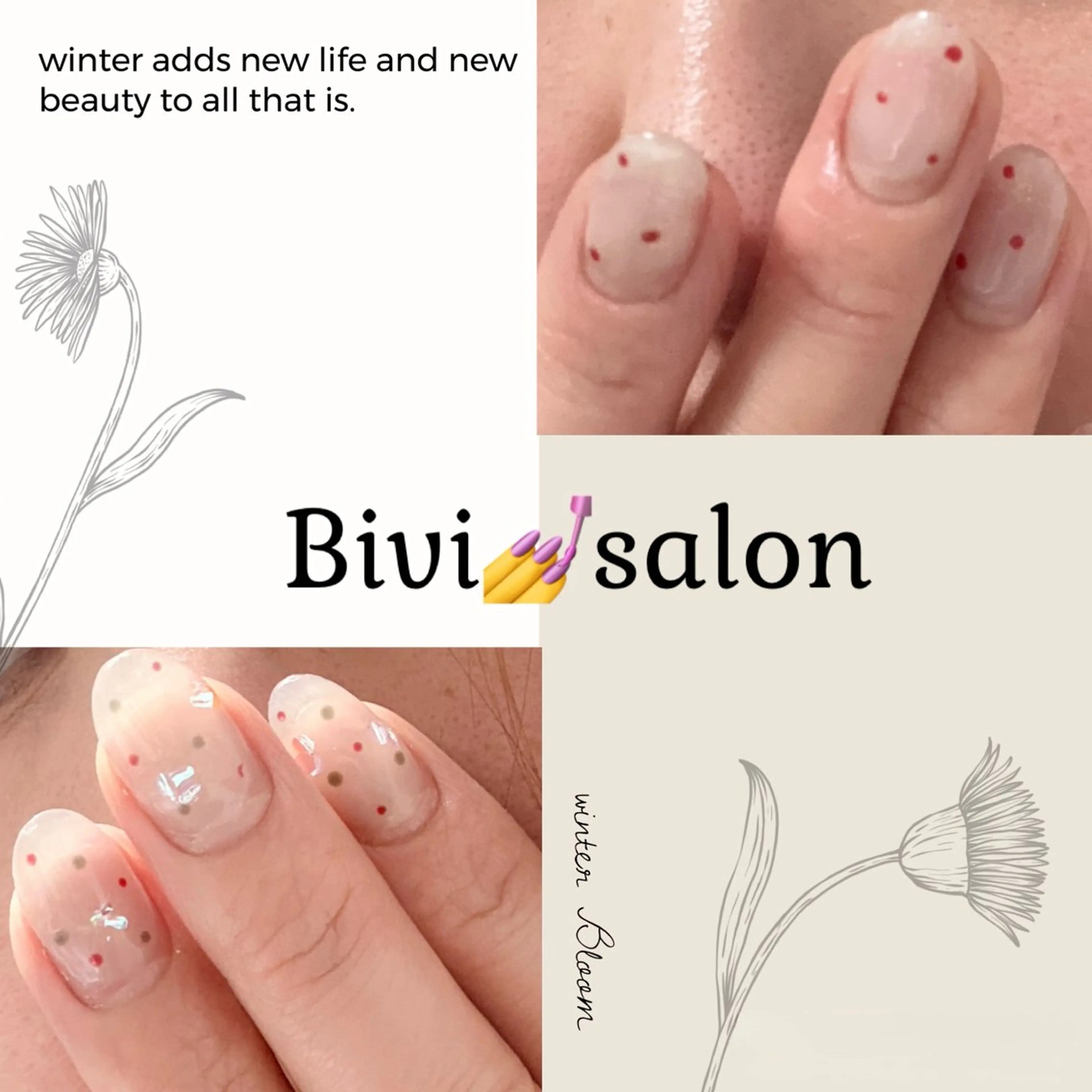 ネイル アートネイル ラメ(グリッター) 持ち込み ワンホンネイル 冬ネイル ♡Bivi♡自爪に 優しいネイルサロンのネイルデザイン