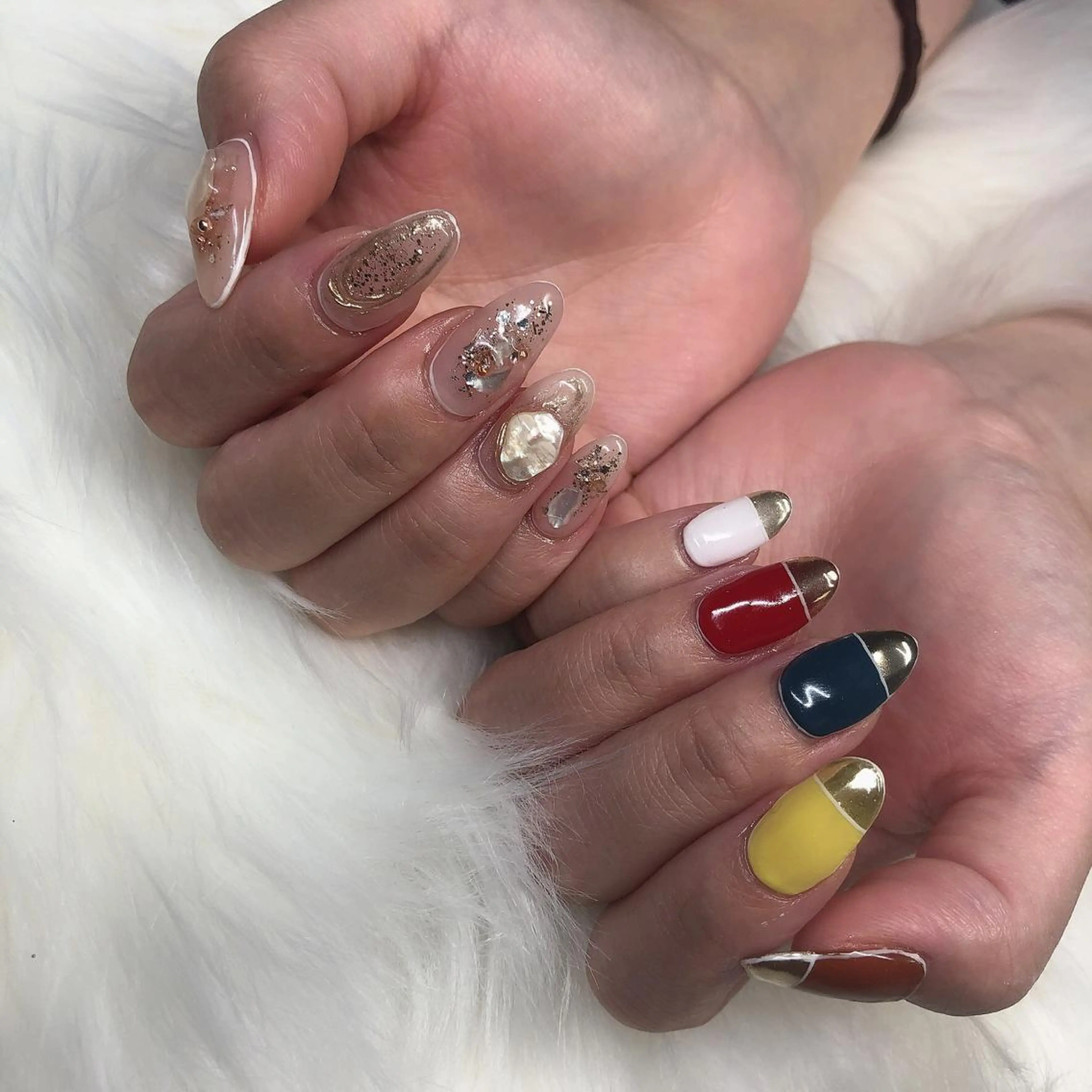 ロング カラー ヘアアレンジ キッズ ネイル マツエク・マツパ 福田 加奈のネイルデザイン