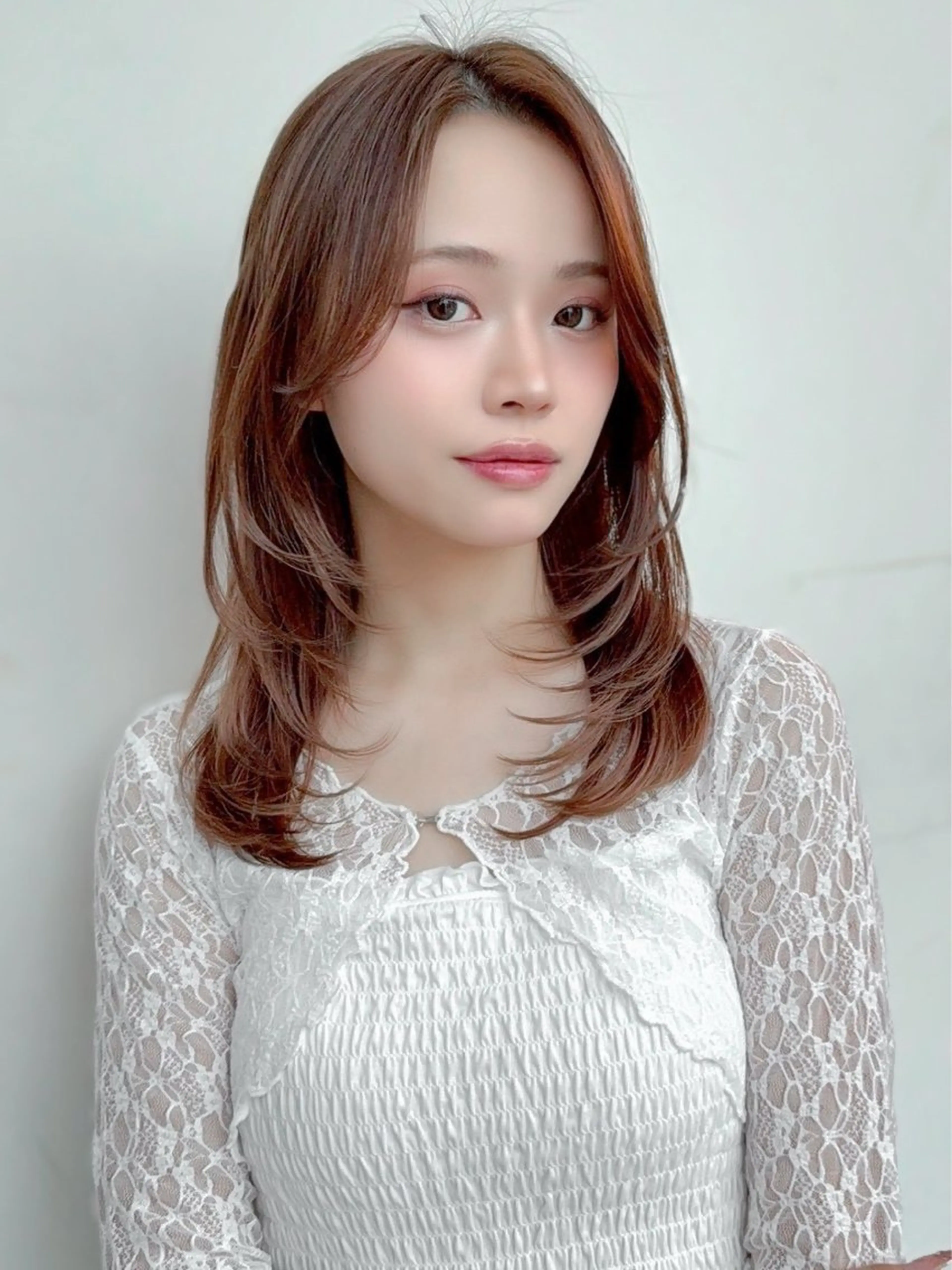 セミロング カラー ヘアアレンジ カット ヘアカラー 久米 春輝のヘアスタイル