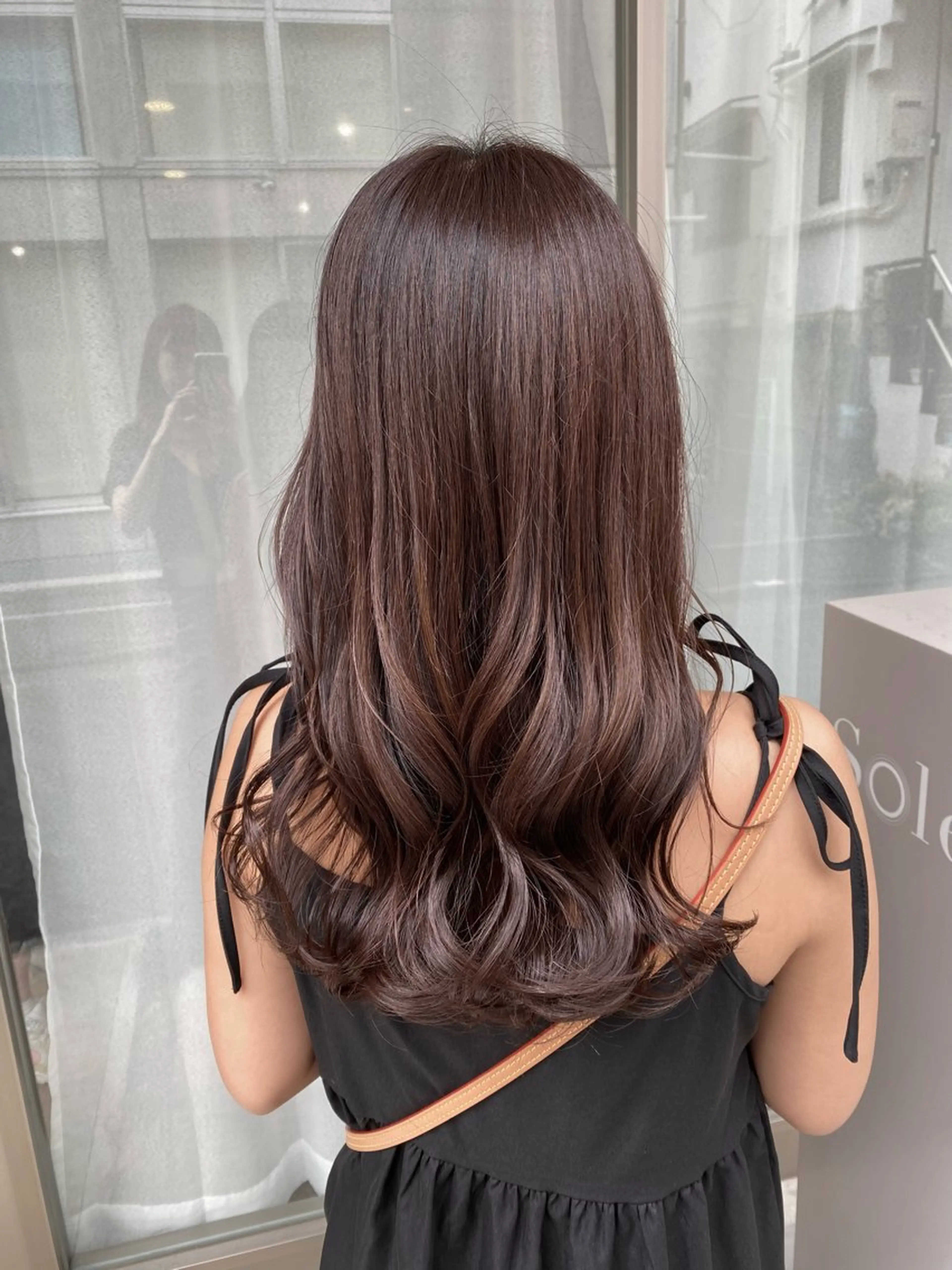 セミロング カラー グレージュ カット ヘアカラー トリートメント グレージュ/透明感/ 韓国ヘア/RISAのヘアスタイル