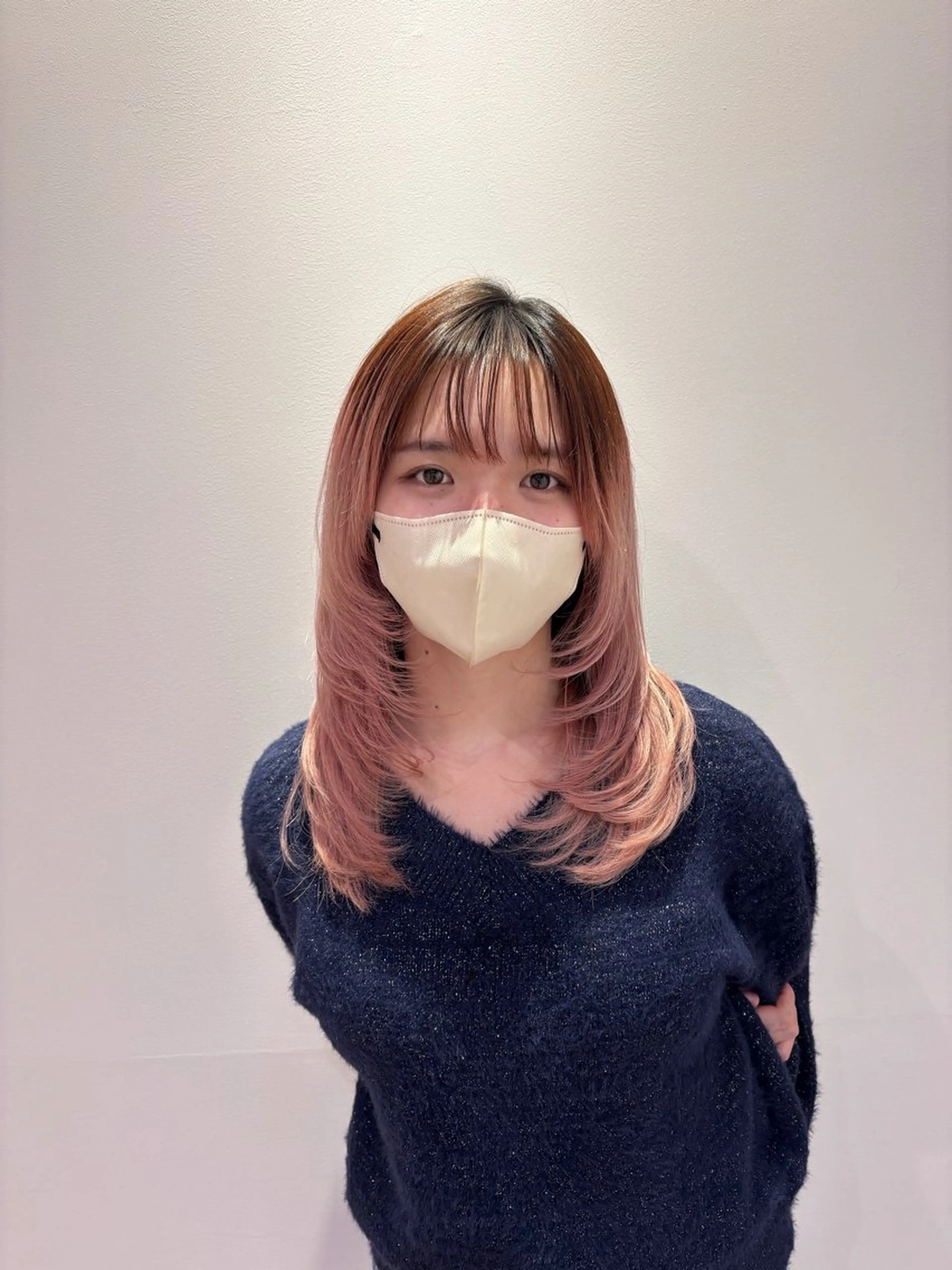 セミロング レイヤーカット カット M.slash  元町店所属・カット／艶カラー みゆ🥣🫧🩵のヘアスタイル