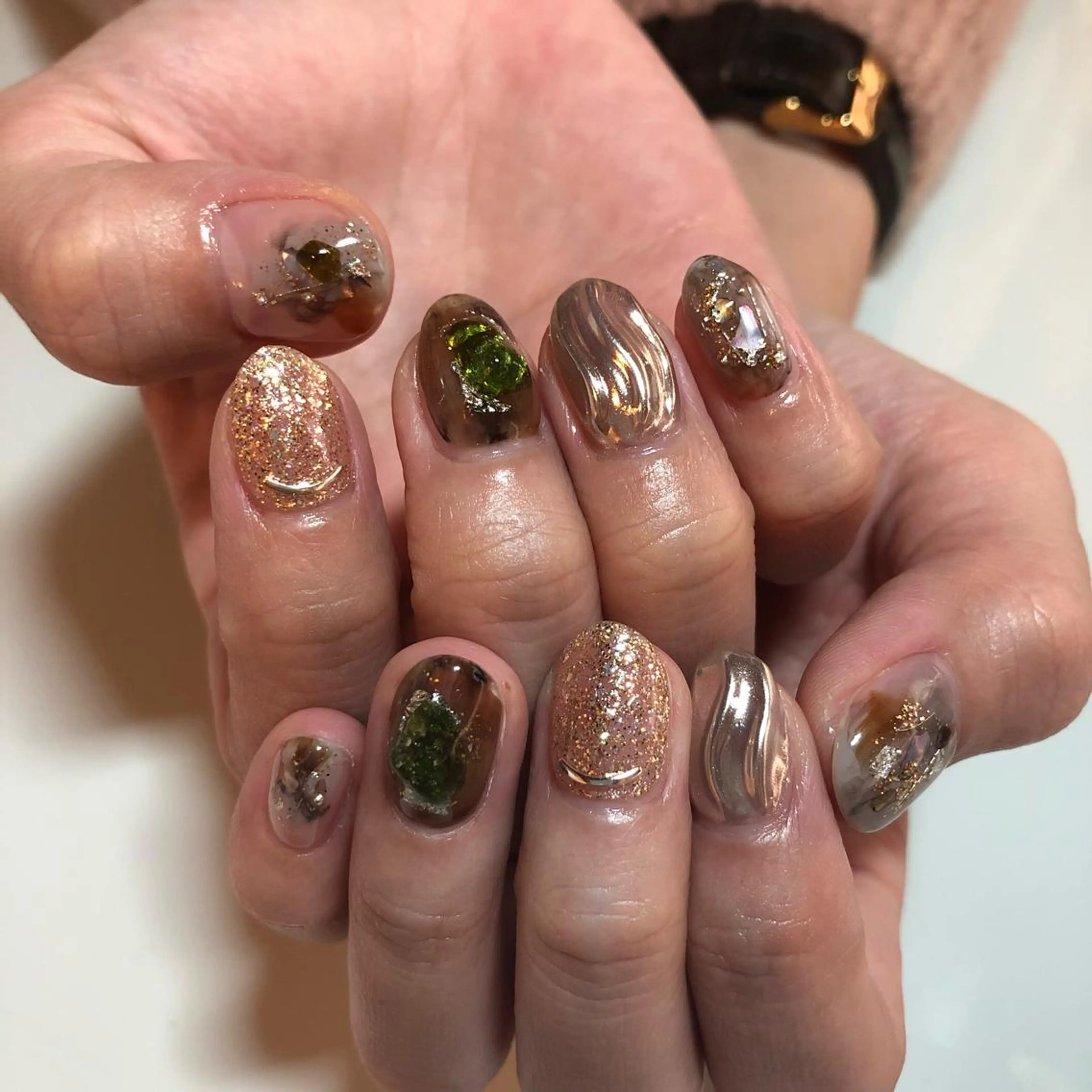 ネイル ニュアンスネイル g-up nail所属・米田 律子のネイルデザイン