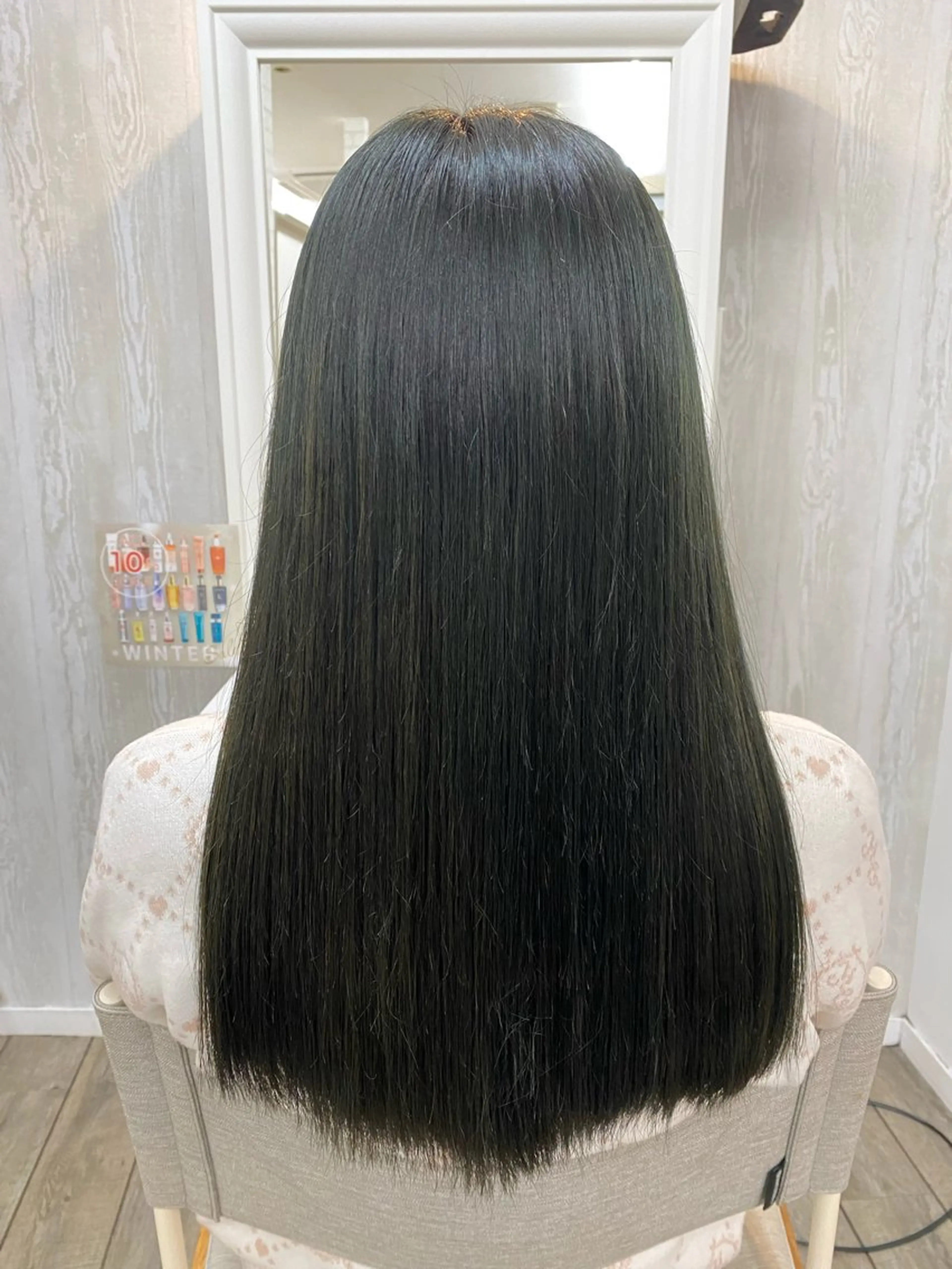 ロング カラー オリーブカラー ヘアカラー トリートメント THETAふじみ野 野宮のヘアスタイル