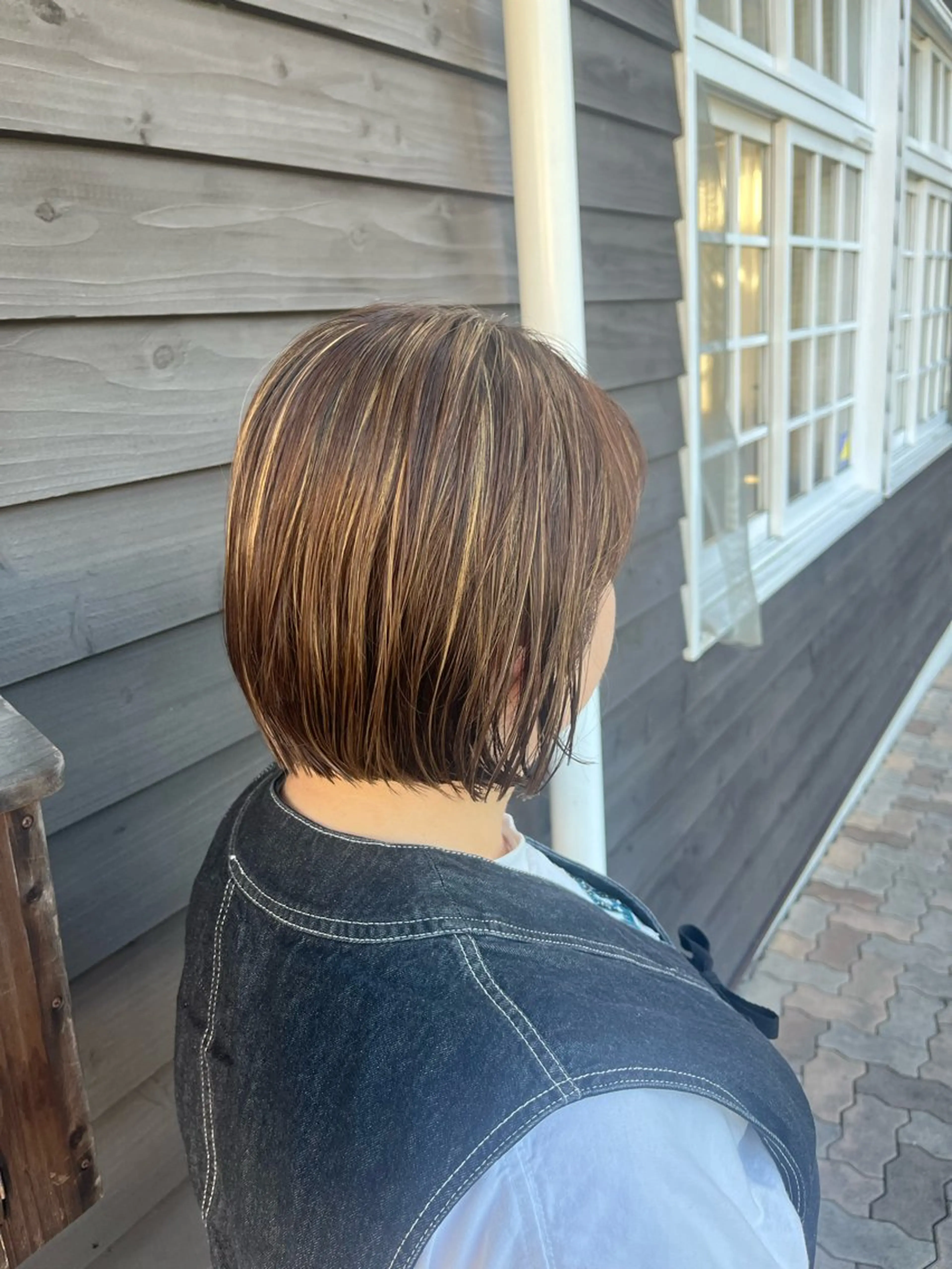 ショート カラー ハイライトカラー ハイライト 狩野 くるみのヘアスタイル