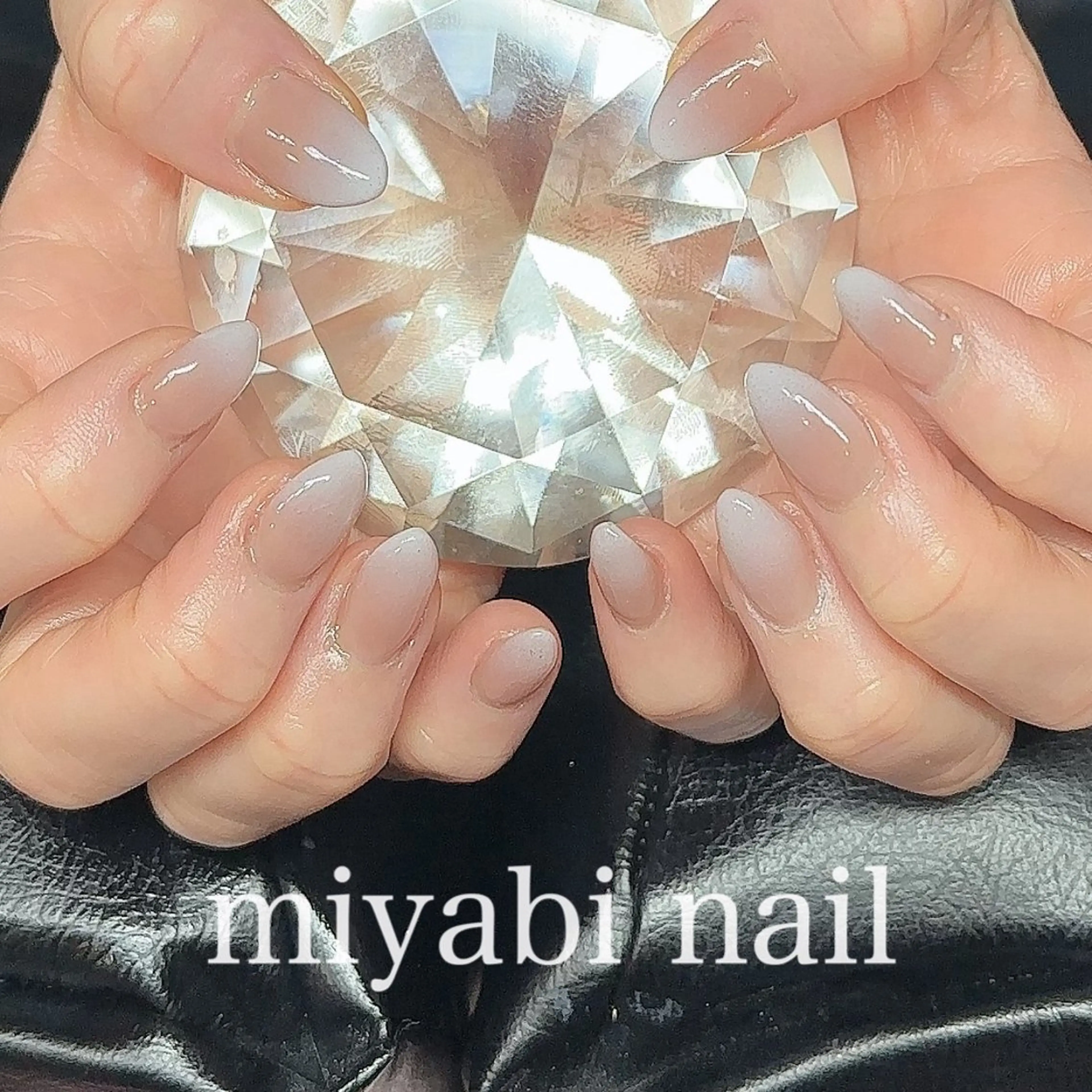 ネイル ブラウン ジェルネイル グラデーション ピンク 春ネイル ハンドネイル miyabi nail 桂川駅近くのネイルデザイン