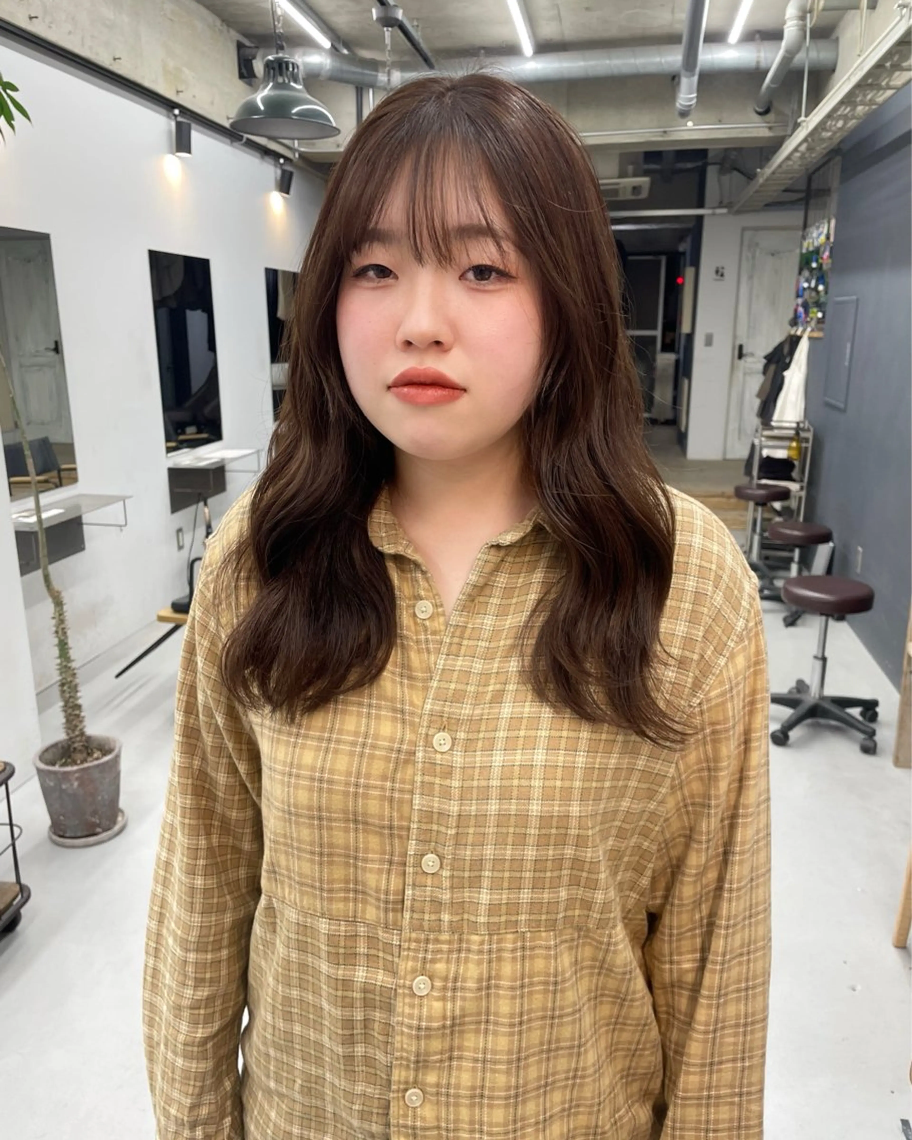 セミロング カラー ヘアカラー カットモデル/ ハイトーン/ゆうあのヘアスタイル